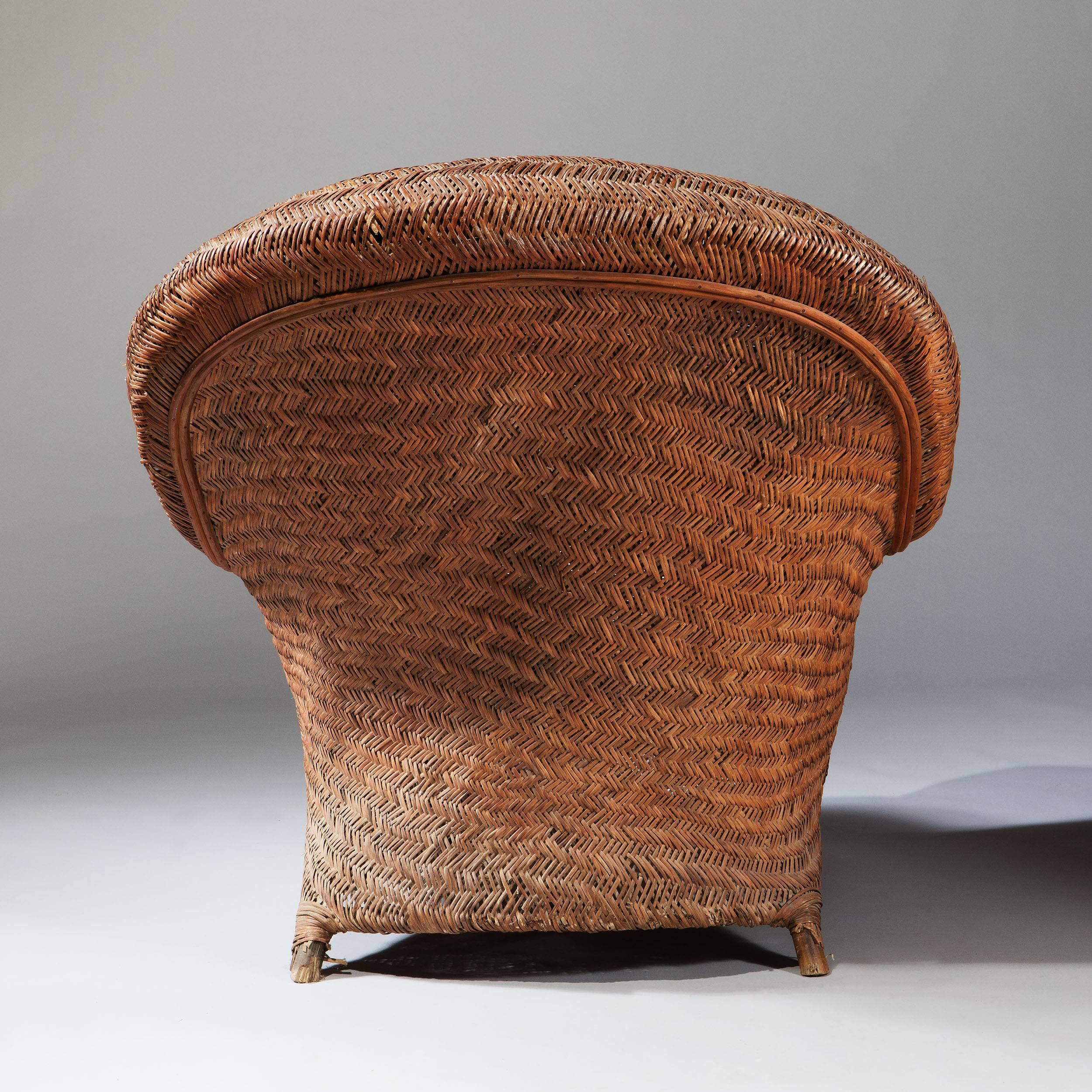 oversized wicker chair