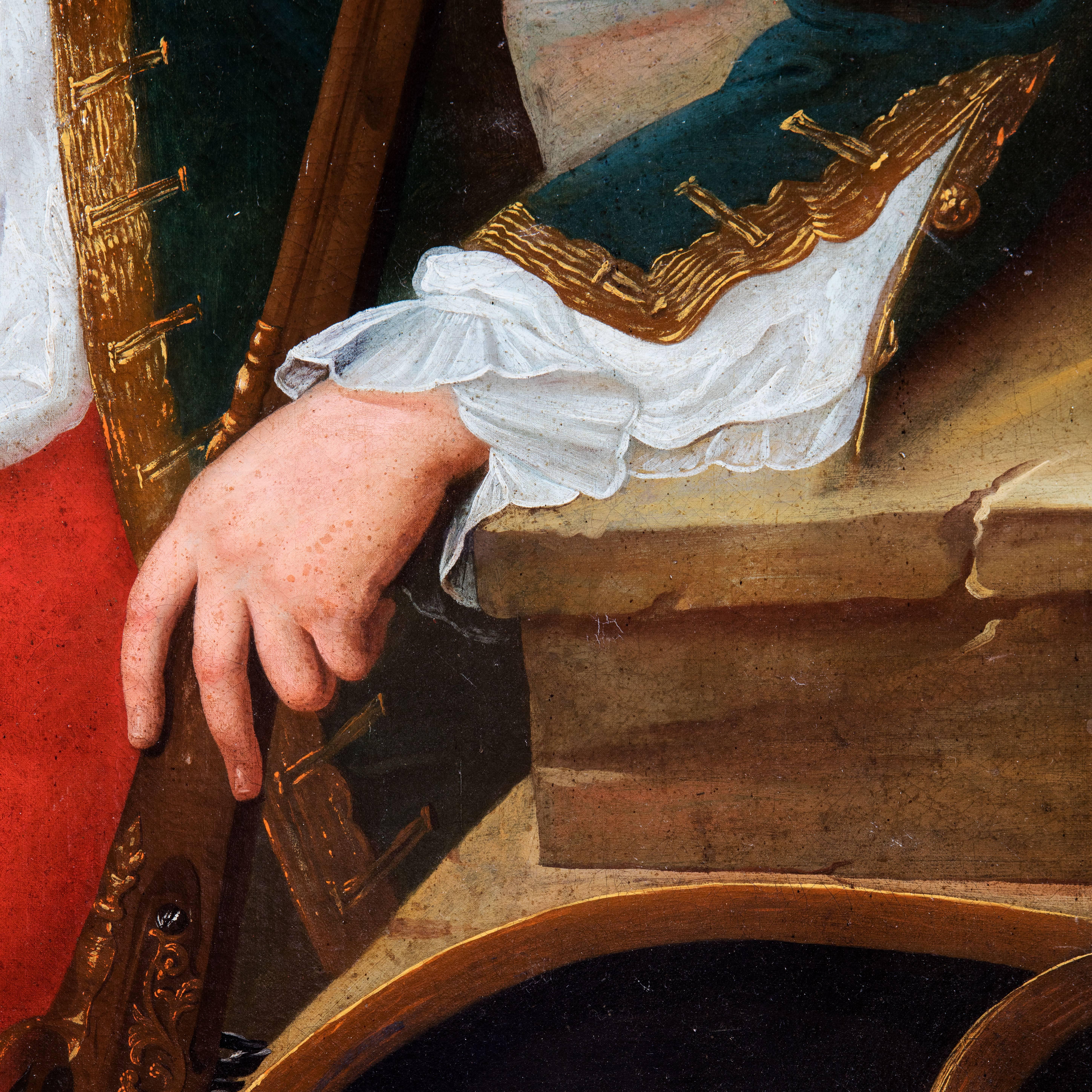 XVIIIe siècle et antérieur Portrait d'un Gentleman, huile sur toile en vente