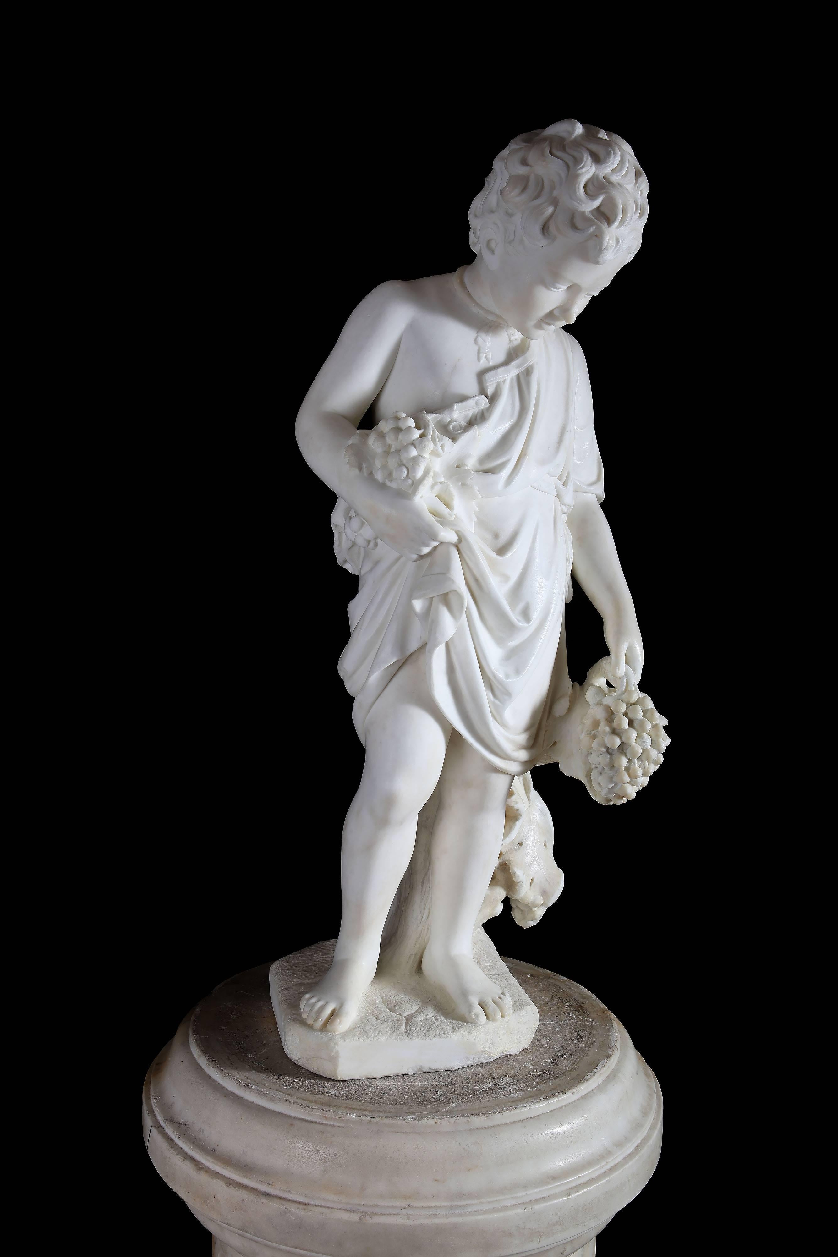 19th Century Grand Tour Carved Marble Figure 3