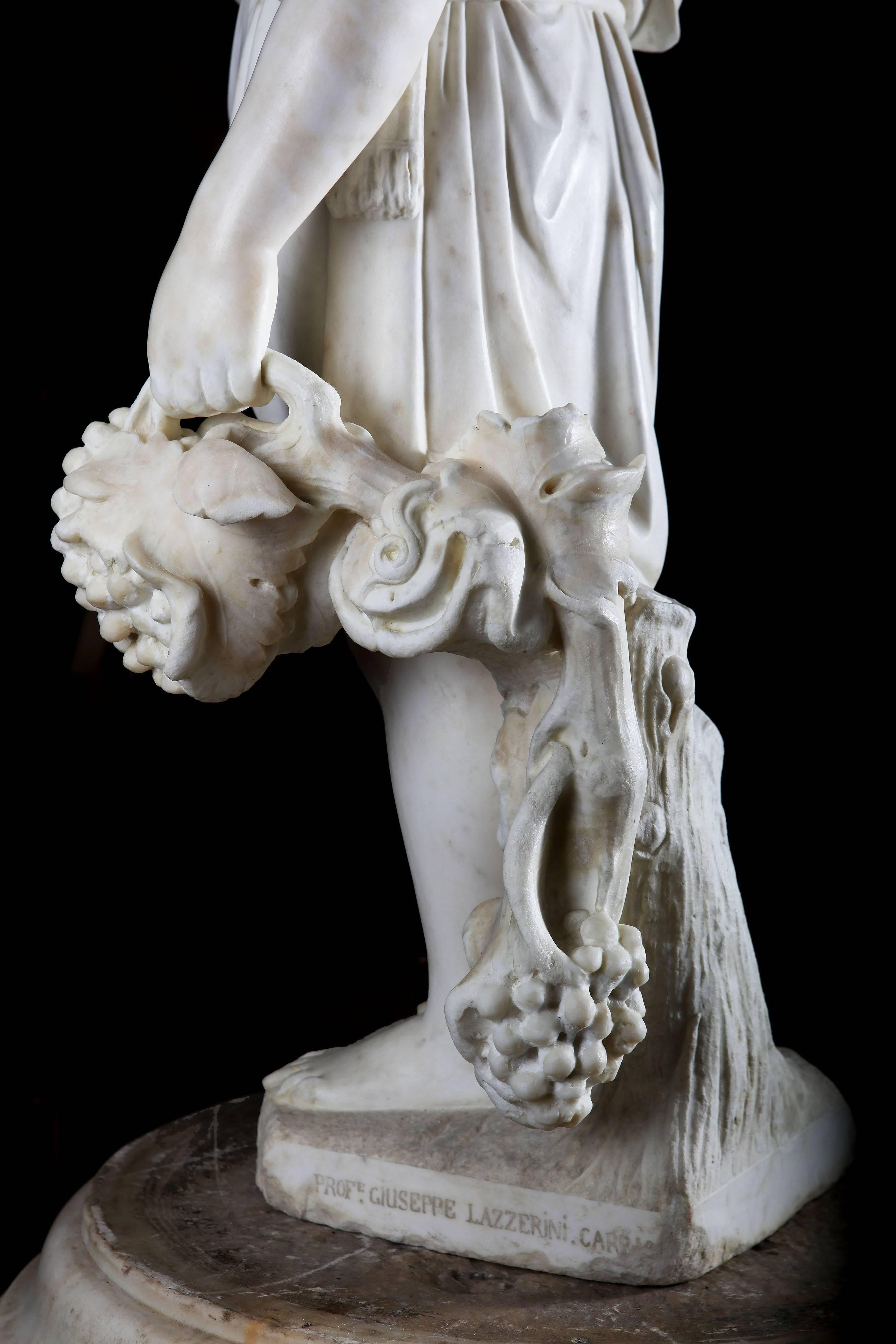 Italian 19th Century Grand Tour Carved Marble Figure