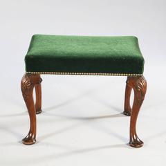George II Pad Foot Walnut Stool