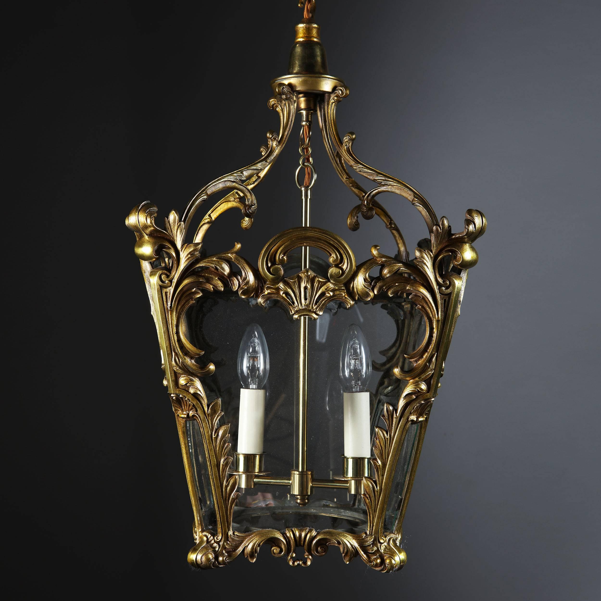 American 19th Century Bronze Lantern, Attributed to Hooper & Co. Boston In Excellent Condition For Sale In London, by appointment only