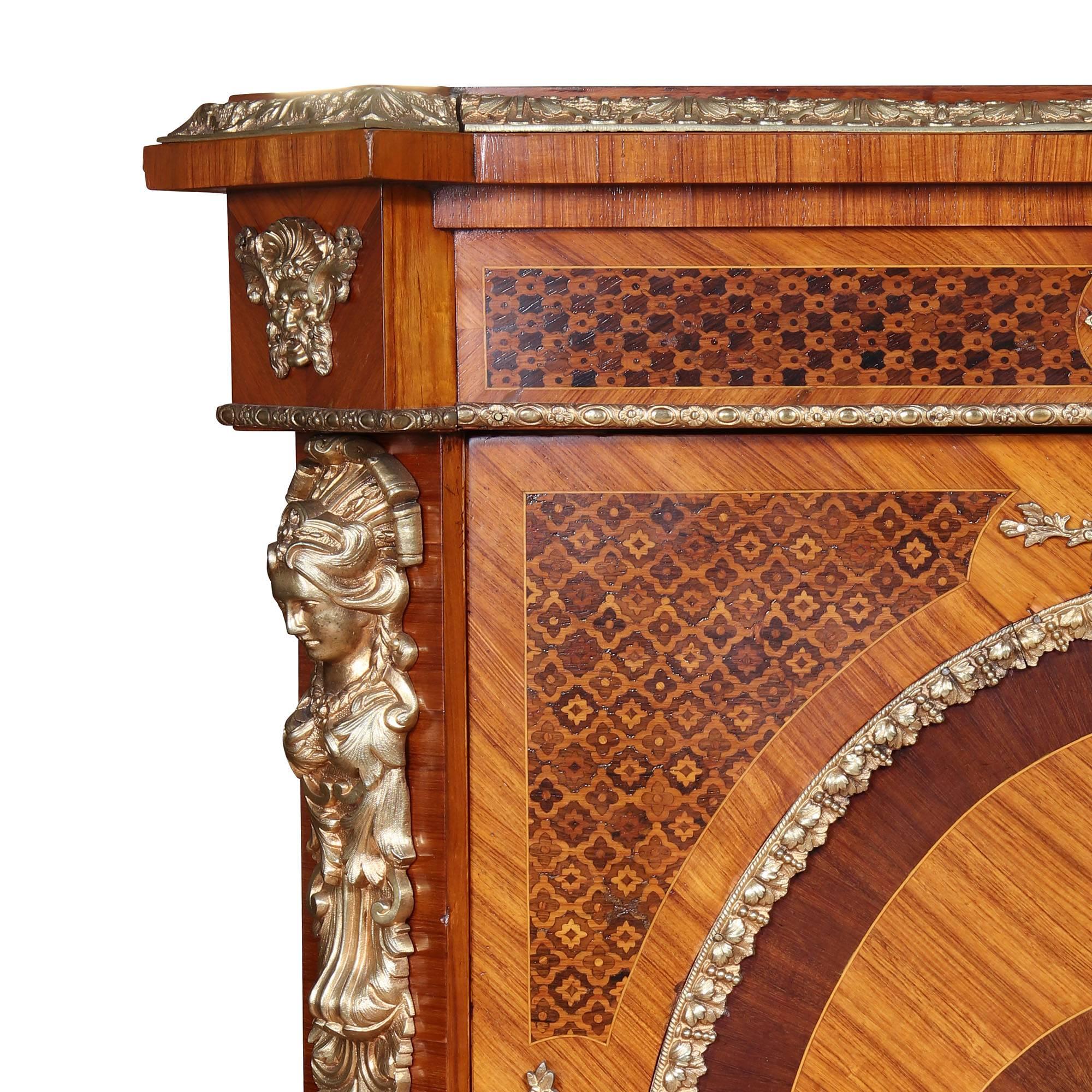 Late 19th Century Napoleon III Marquetry Side Cabinet In Excellent Condition For Sale In London, by appointment only