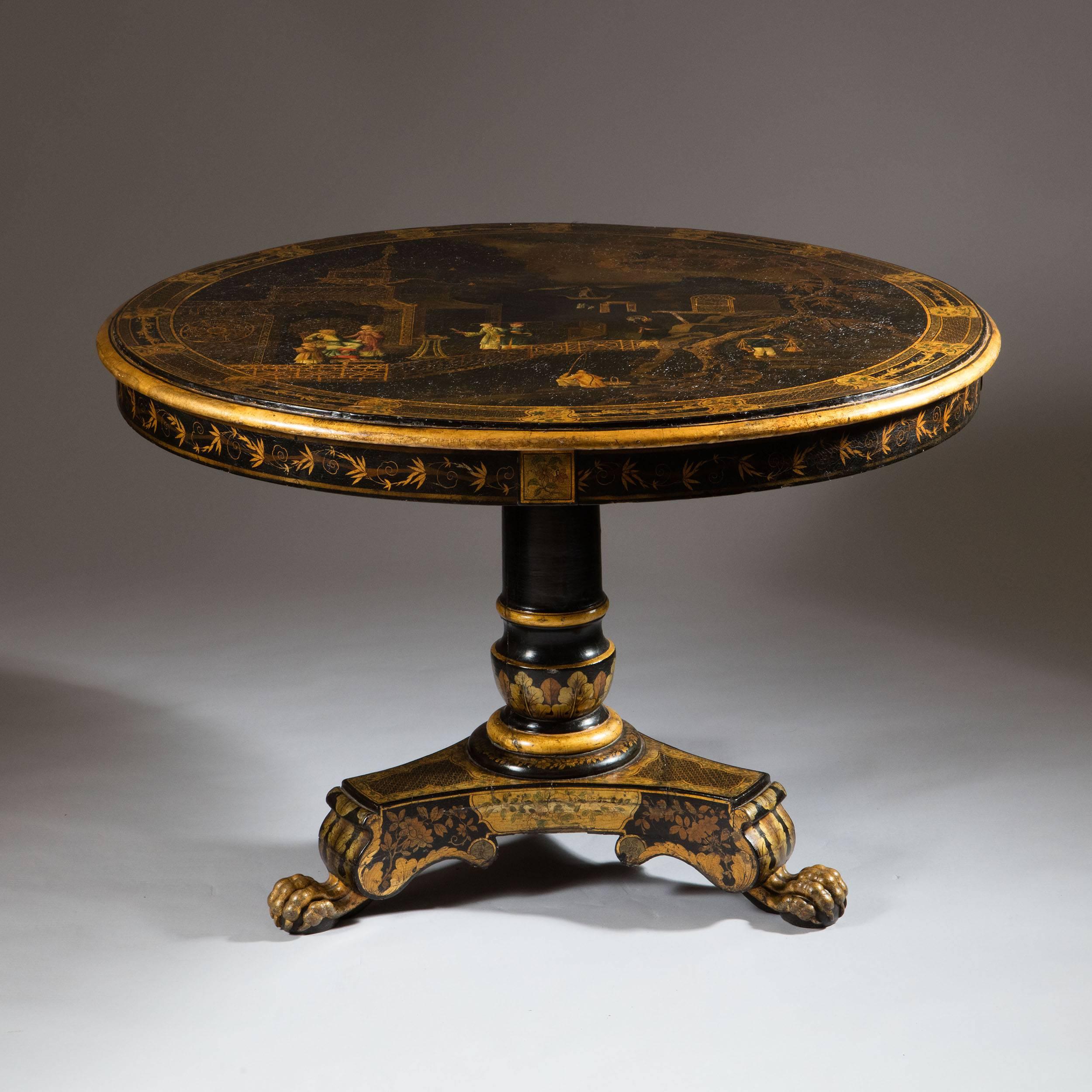 19th Century Regency, Chinese Export Tilt-Top Center Table In Excellent Condition In London, by appointment only