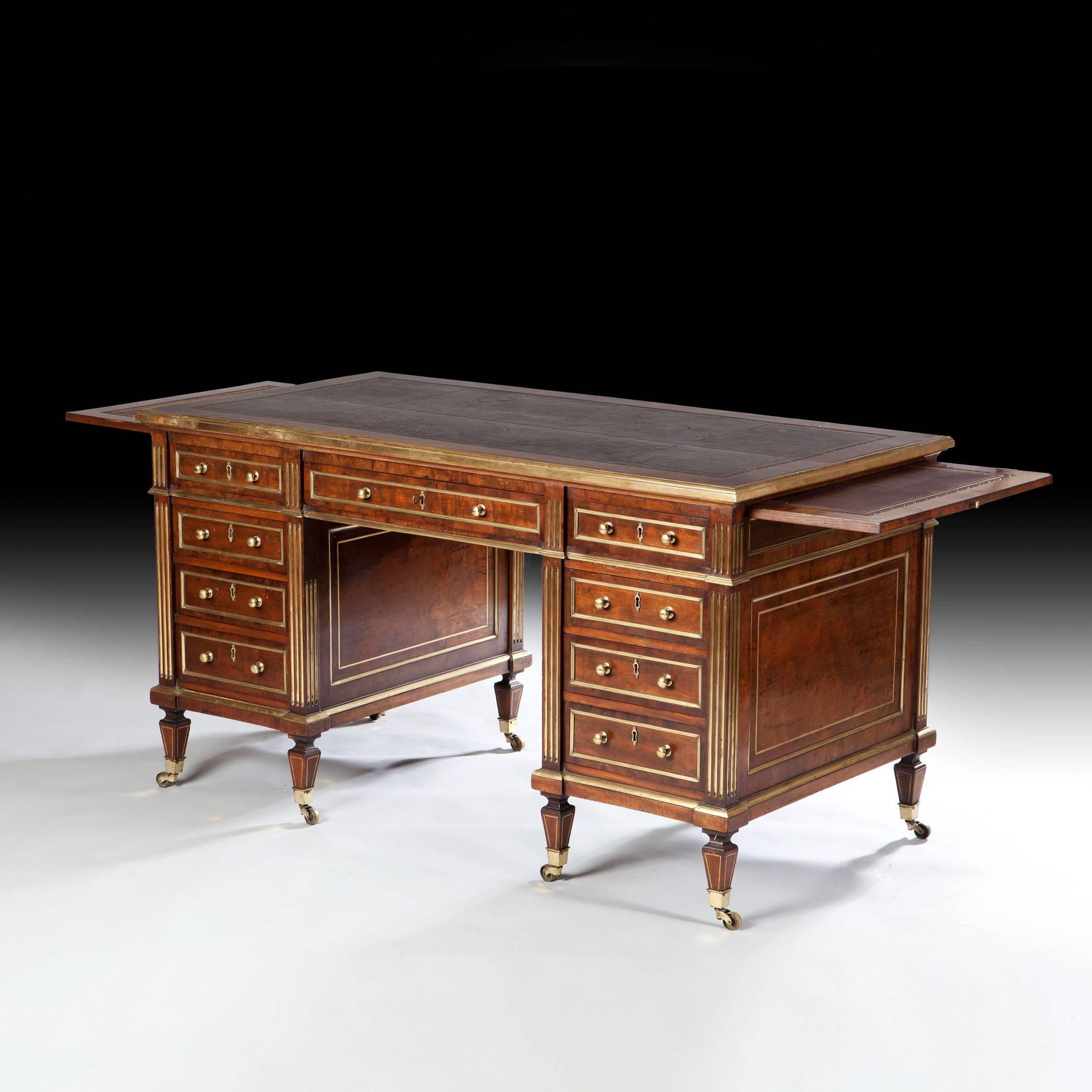 antique double pedestal desk