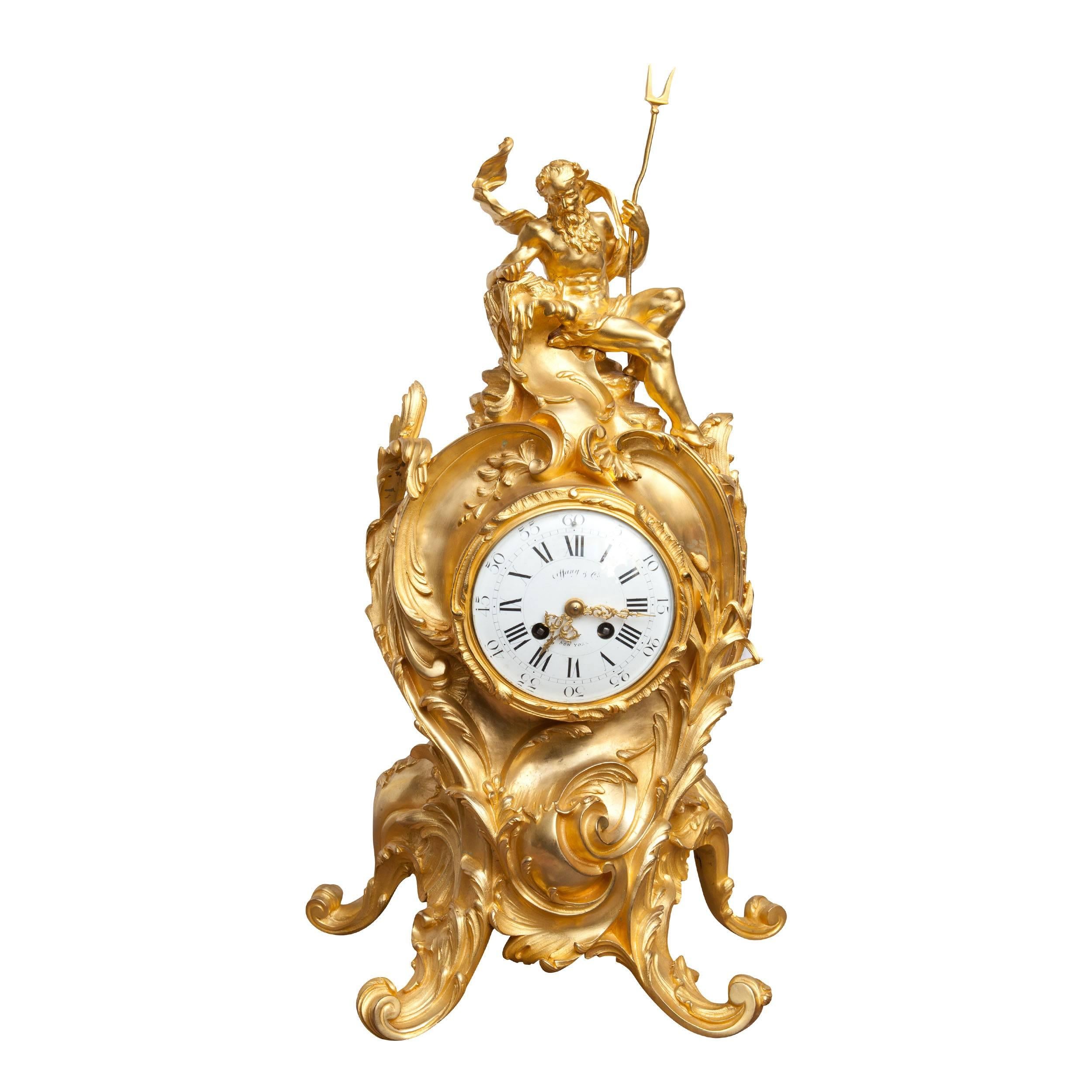 Tiffany & Co. Fine Ormolu Mantel Clock