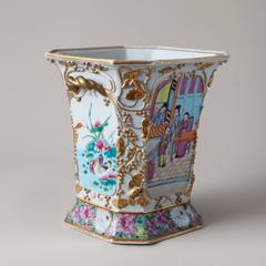 Famille Rose Canton Porcelain Jardiniere