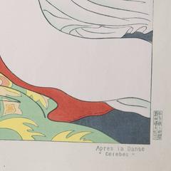 Paul Jacoulet, Woodblock Print, Apres La Danse "Celebes"