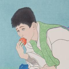 JAPANESE Woodblock Print by Paul Jacoulet, Bergères Des Haute Montagnes