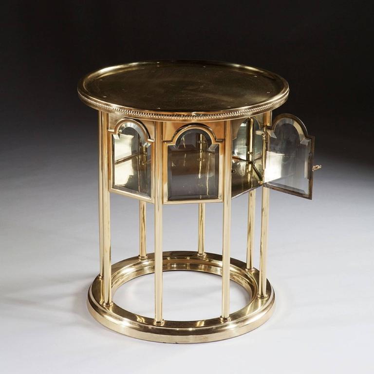 Mid Century Modern Polished Brass Occasional Table - Viennese Moorish ...