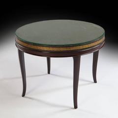 1941 Savoy Plaza Art Deco Round Occasional Table