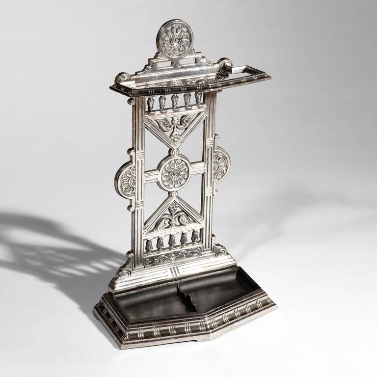Victorian Polished Cast Iron Hall Umbrella Stand For Sale at 1stDibs