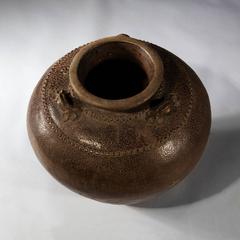 Brown Glaze Rustic Chinese Storage Jar