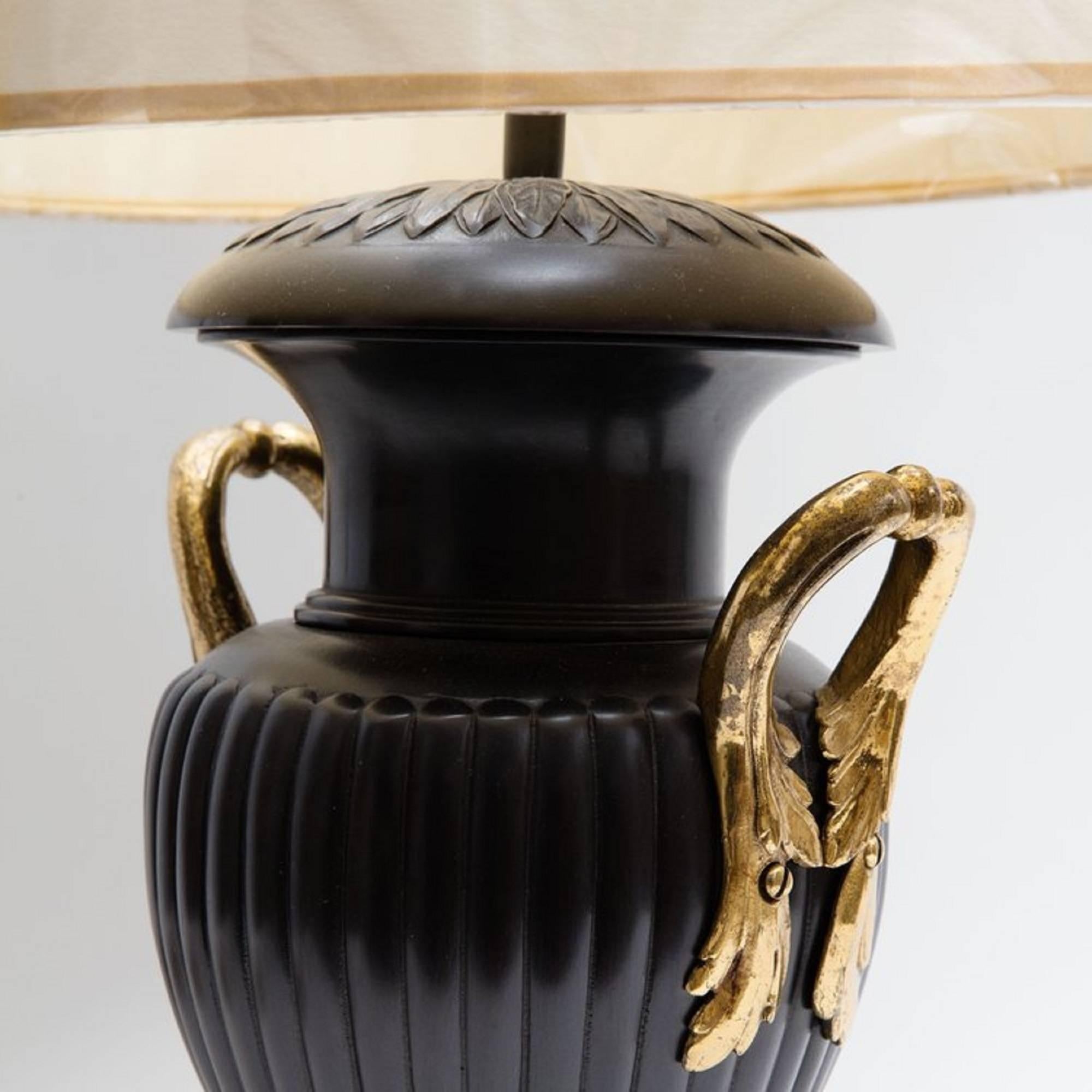 English Bronze Neoclassical Vase as a Lamp For Sale