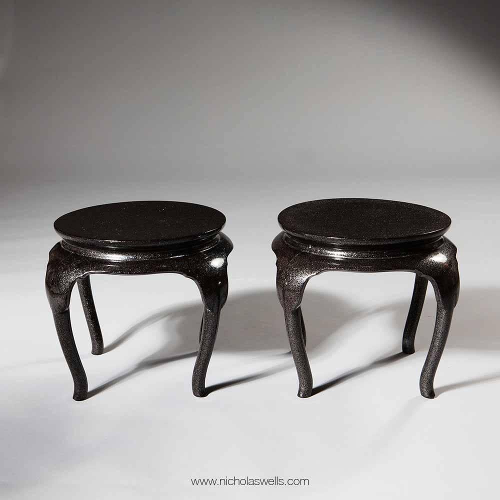 20th Century Pair of Japanese Lacquer Low Tables