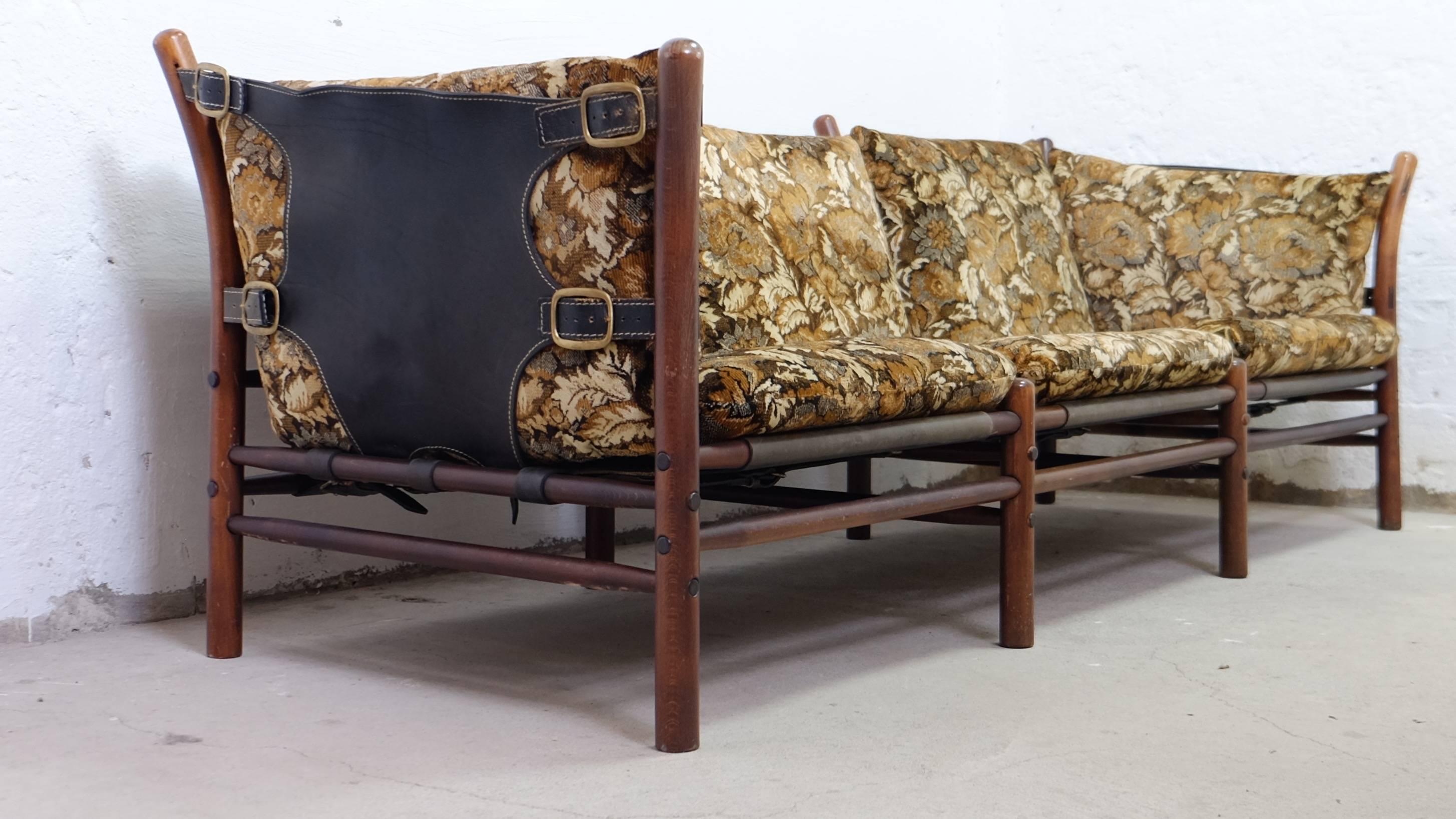 Great vintage Arne Norell three-seat sofa model 