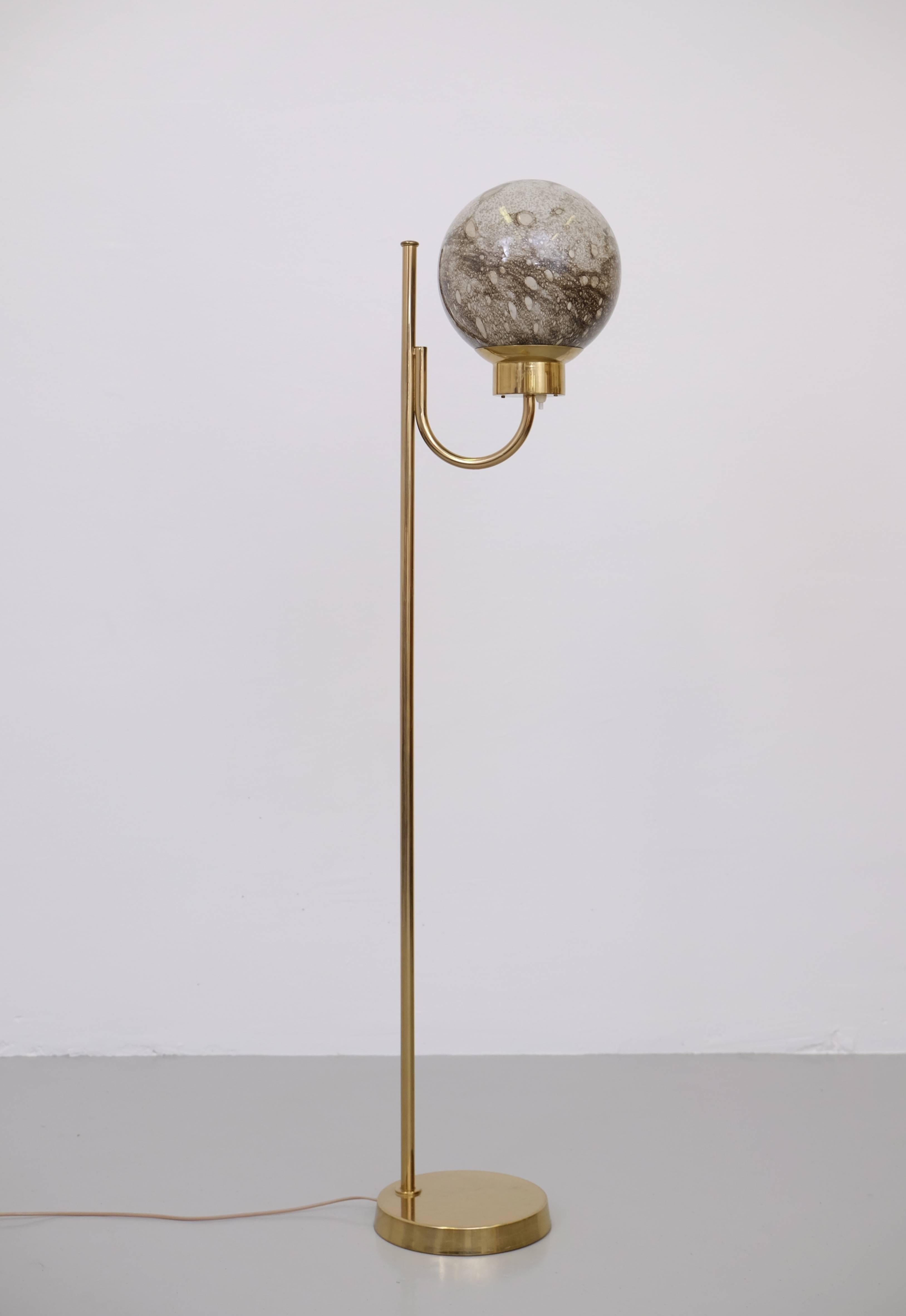 Swedish Brass Floor Lamp by Bergboms 