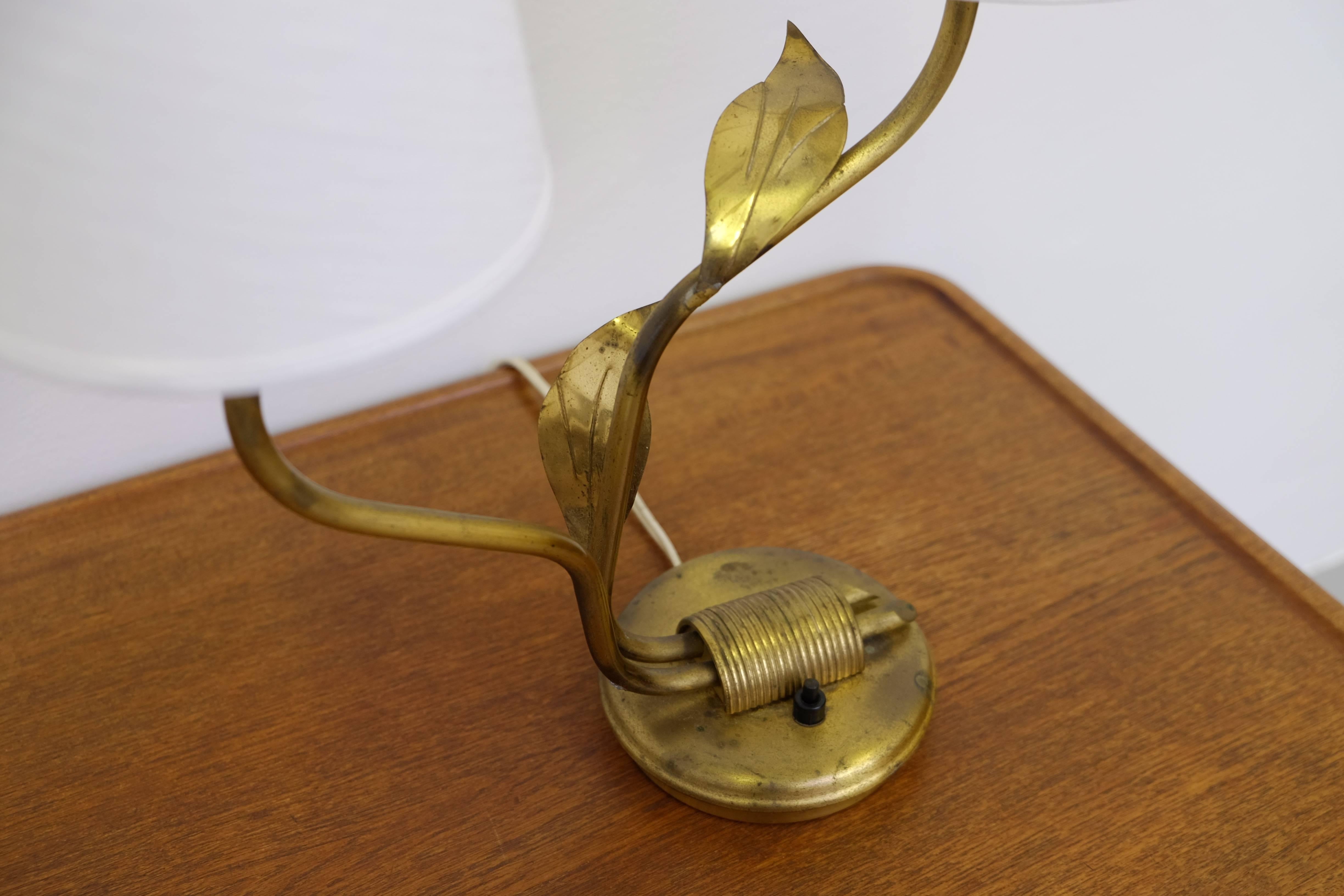 Mid-20th Century Rare Swedish Brass Table Lamp by Edvard Hagman, 1950s