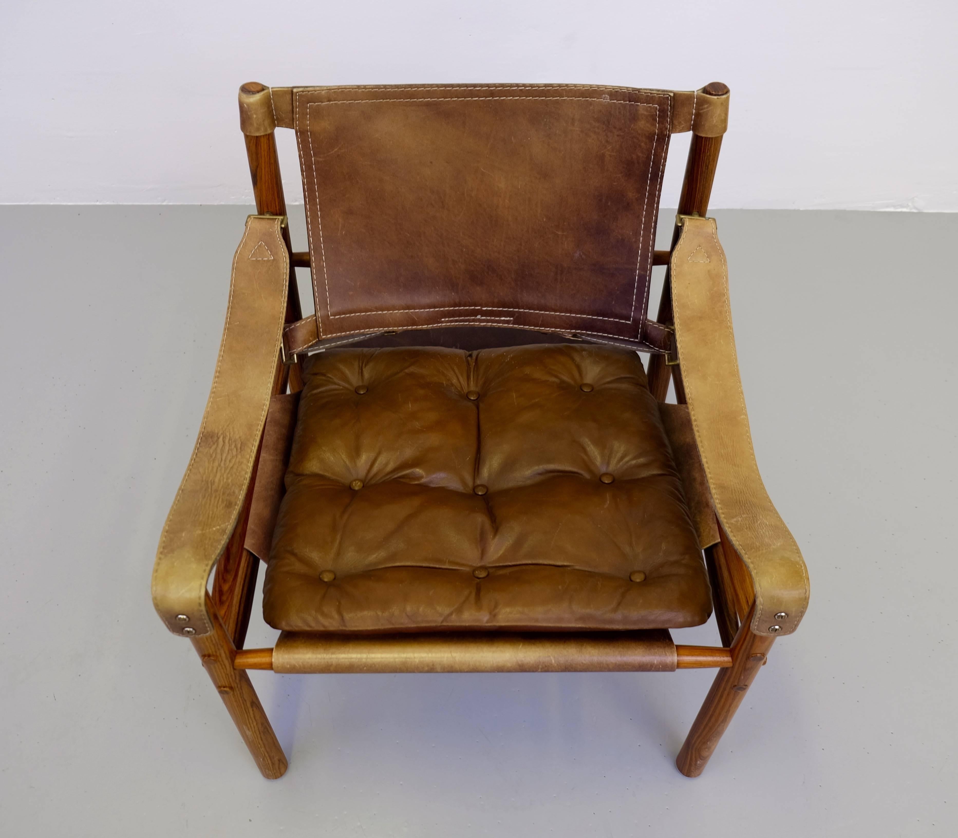 Mid-20th Century Arne Norell Safari Chair Model Sirocco