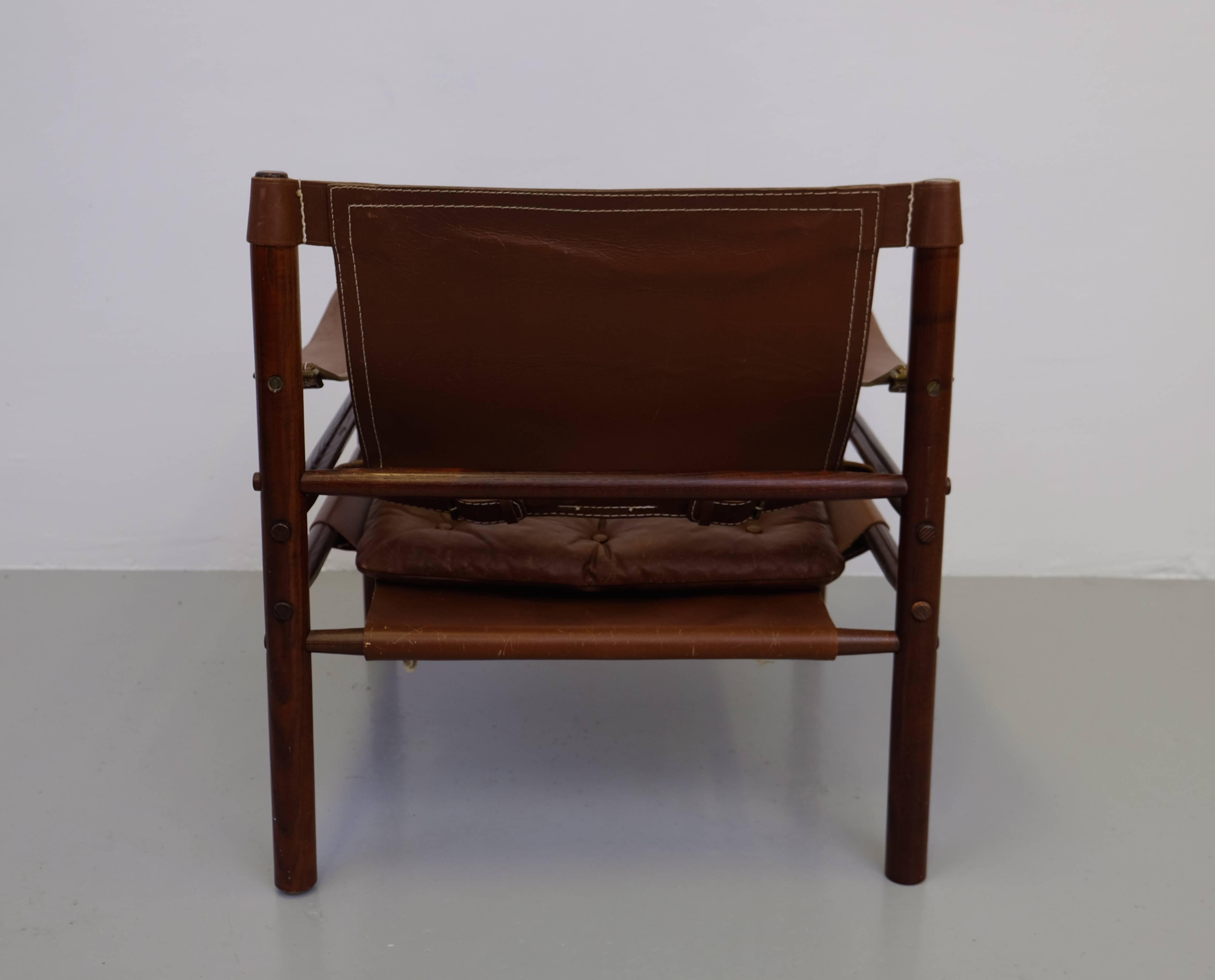 Arne Norell Safari Chair Model Sirocco In Good Condition In Stockholm, SE