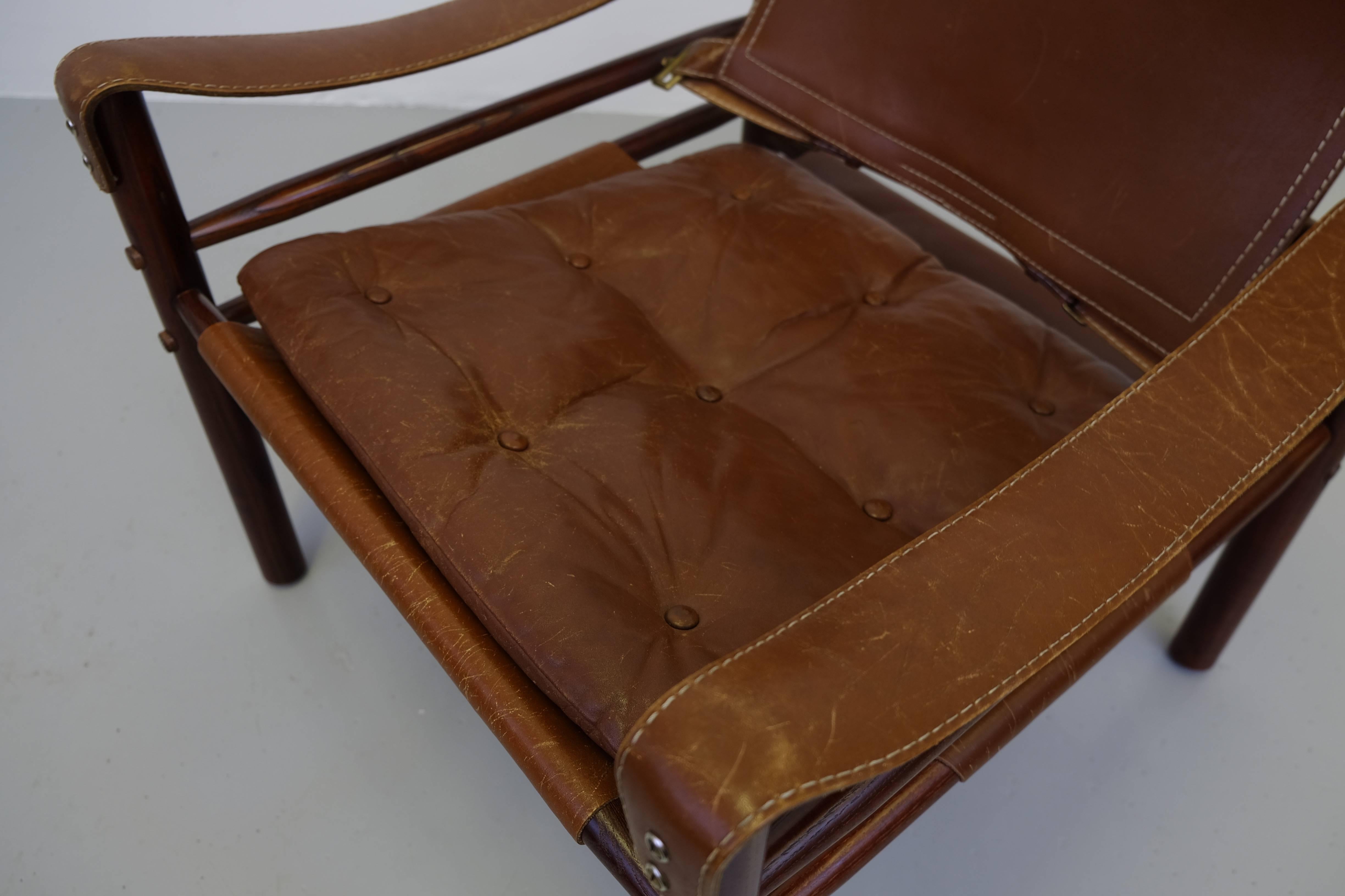 Swedish Arne Norell Safari Chair Model Sirocco