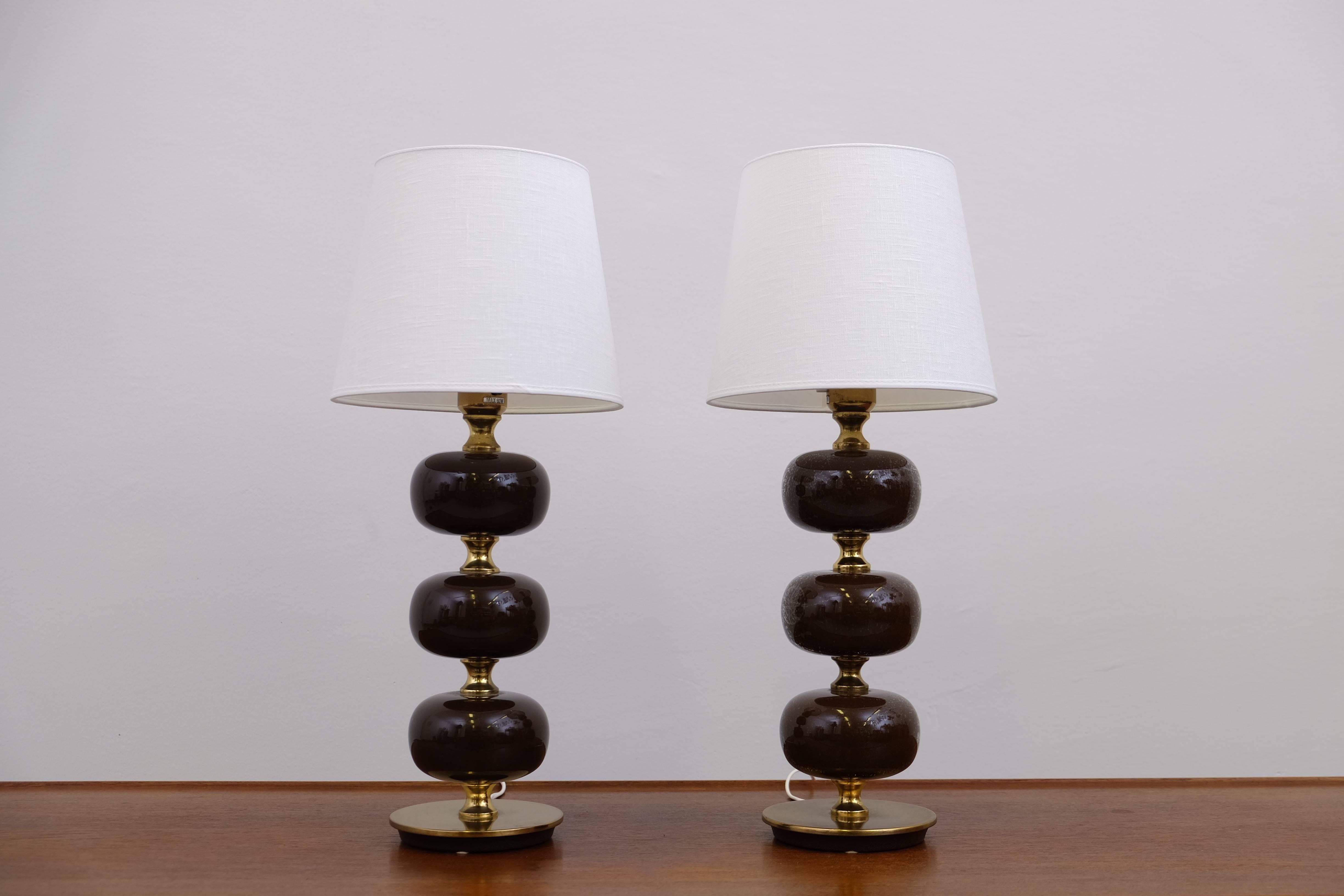 Pair of Swedish Table Lamps by Tranås Stilarmatur, 1950s 3