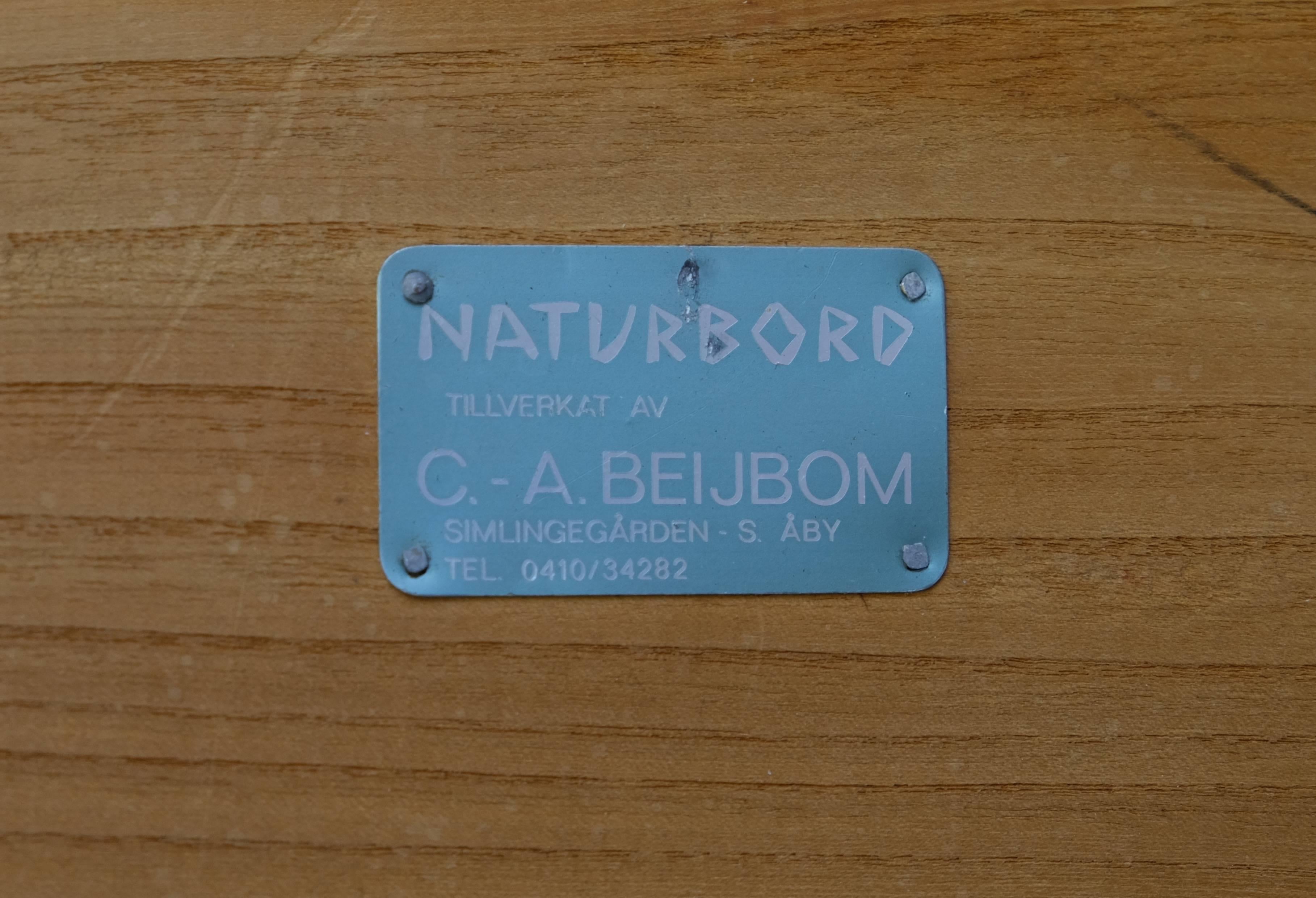 Milieu du XXe siècle Table basse naturaliste de C. A. Beijbom, 1967 en vente