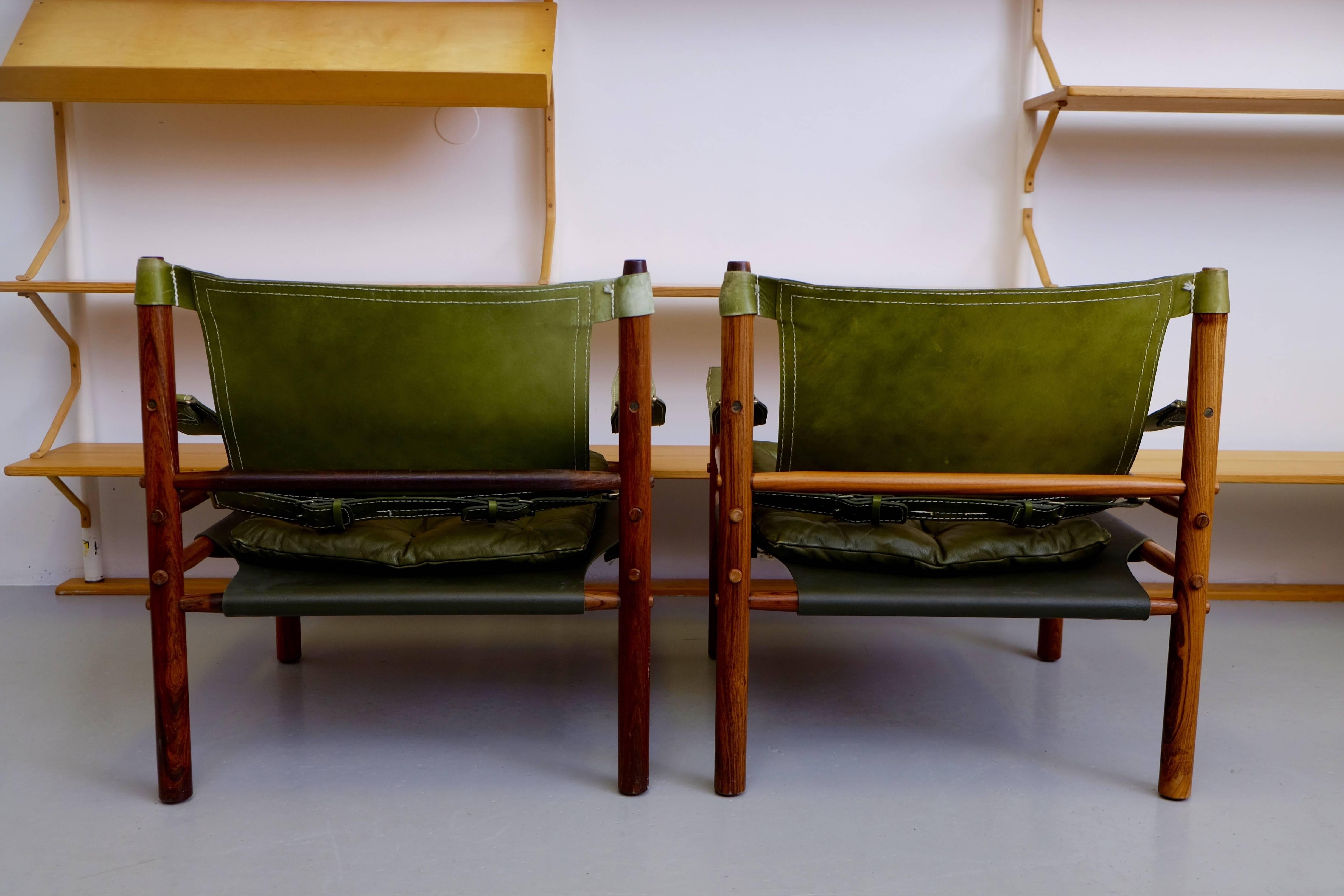 Rosewood Arne Norell Easy Chairs Model Sirocco