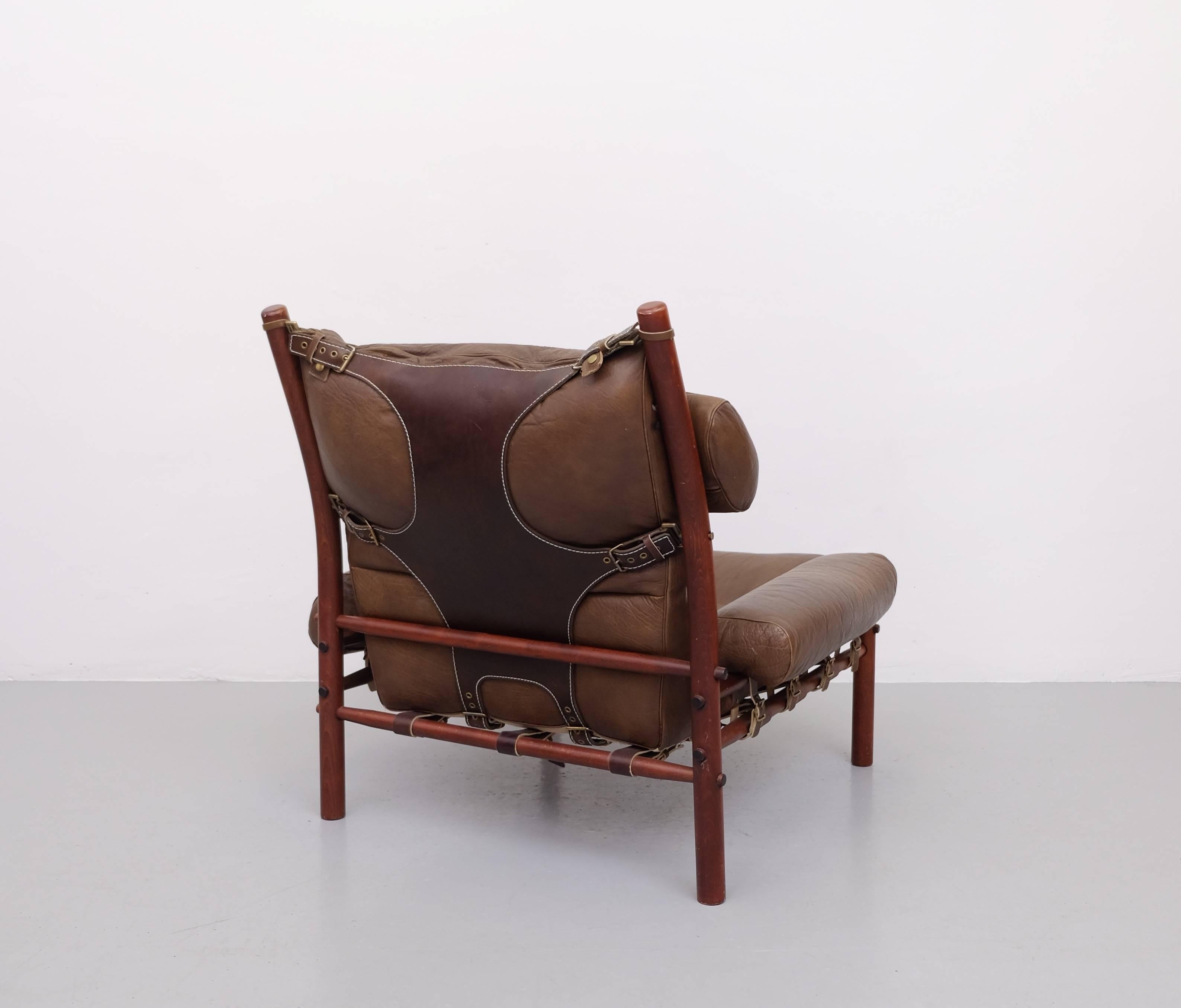 Scandinavian Modern Arne Norell Easy Chair Model Inca, 1960s