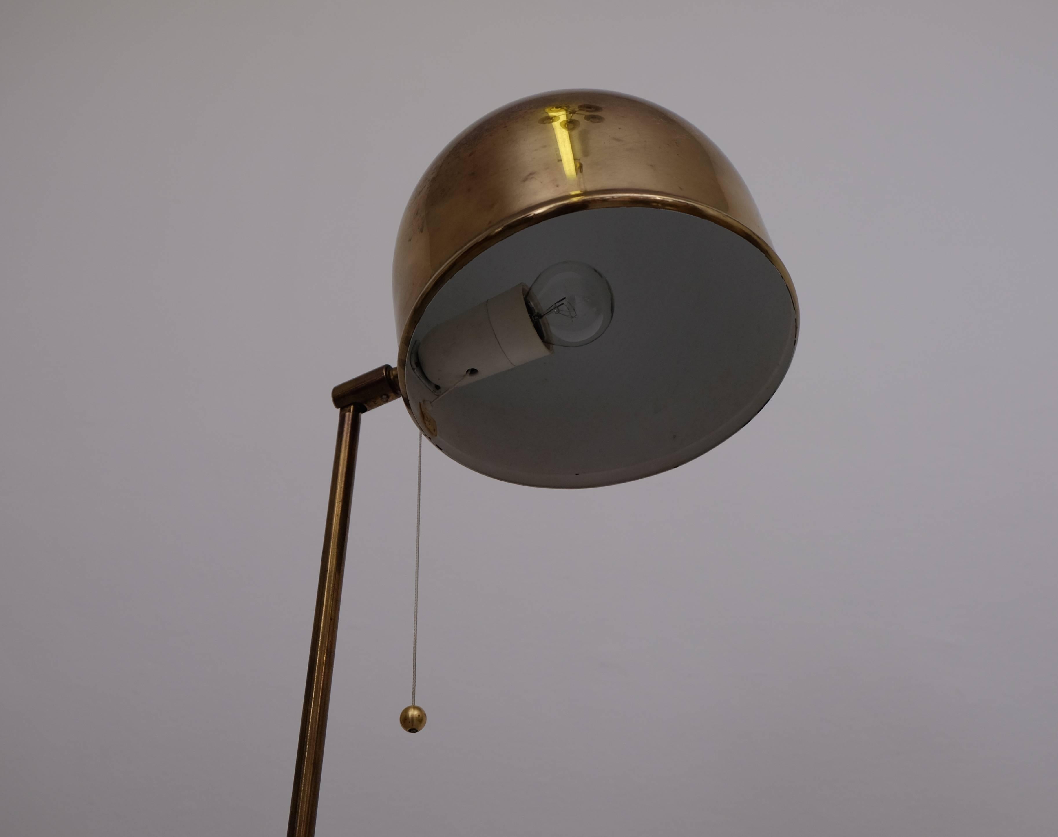 Swedish Brass Floor Lamp G-075 by Bergboms, 1960s For Sale
