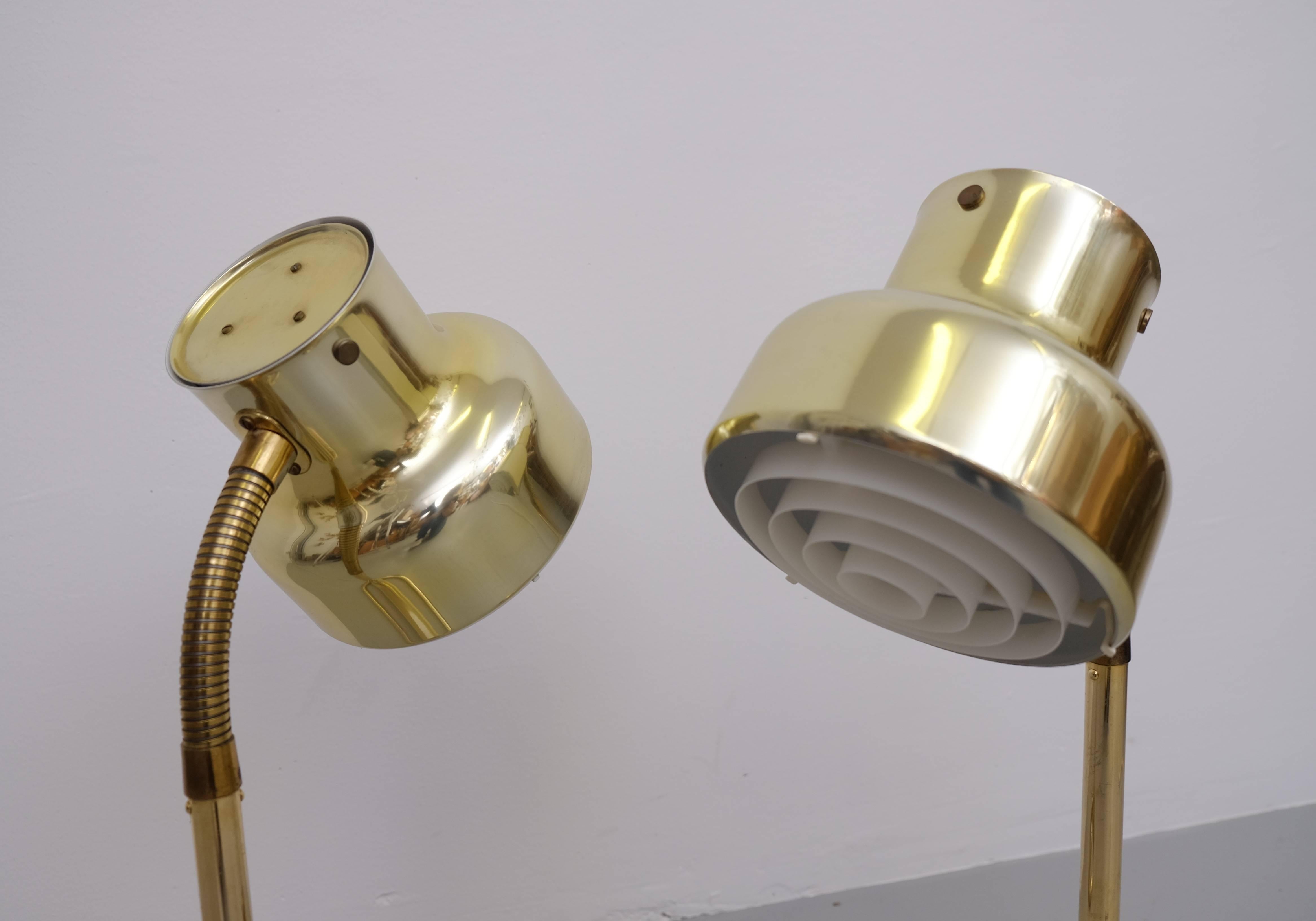 Paire de lampes de bureau en laiton Bumling d'Anders Pehrson, années 1960 en vente 2