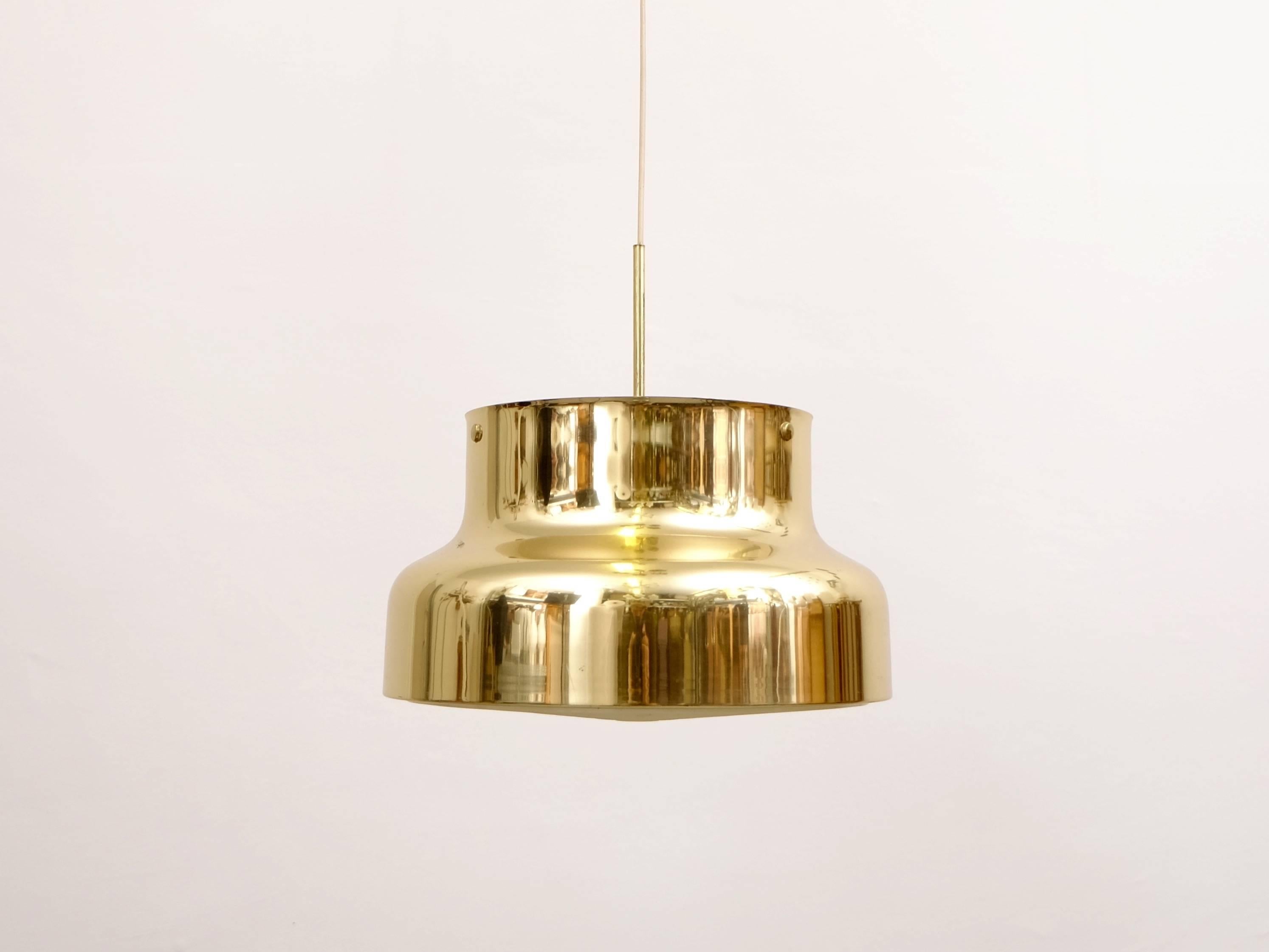 Scandinavian Modern Bumling Ceiling Pendant in Brass, Sweden, 1960s