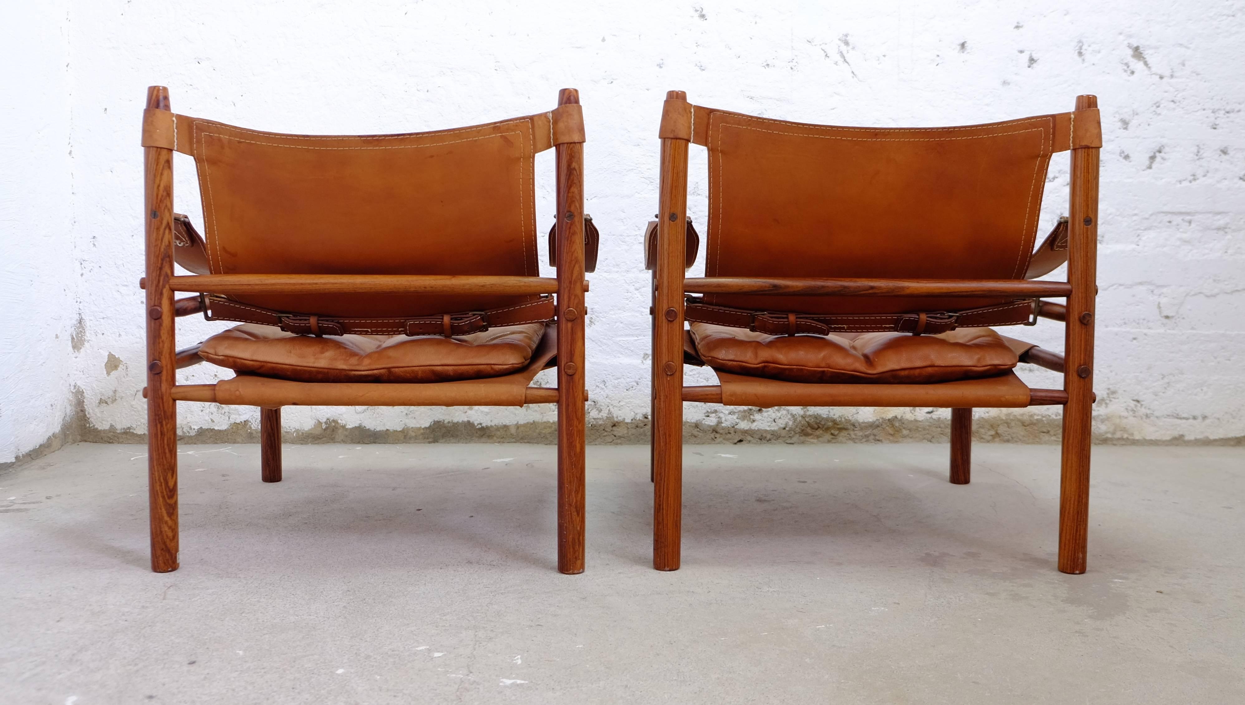 Great pair of easy chairs model name Sirocco. Designed by Arne Norell, produced by Arne Norell AB in Aneby, Sweden.