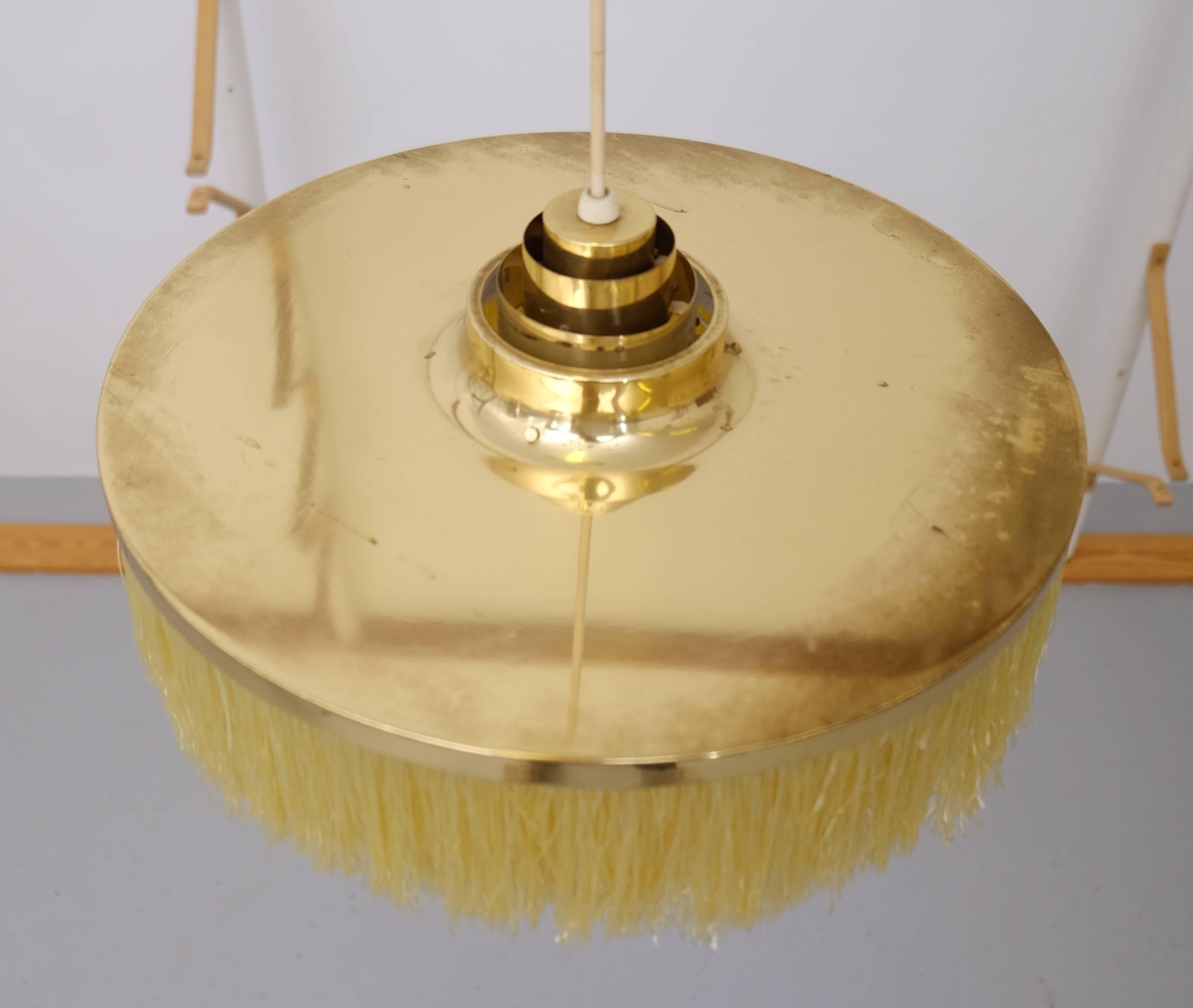 Brass Hans-Agne Jakobsson Pendant Lamp, 1960s