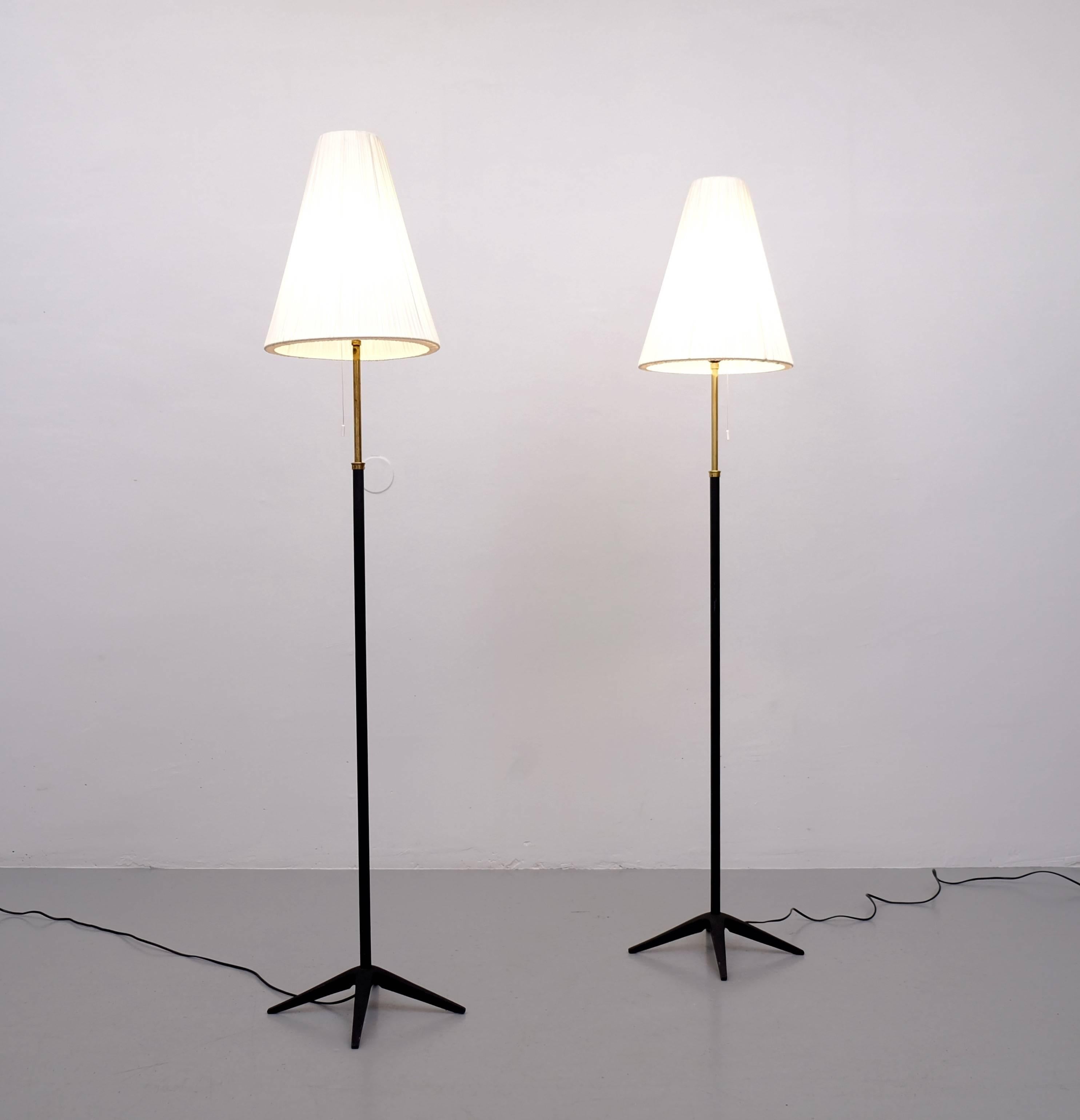 Pair of Swedish Floor Lamps by Böhlmarks, 1950s 2
