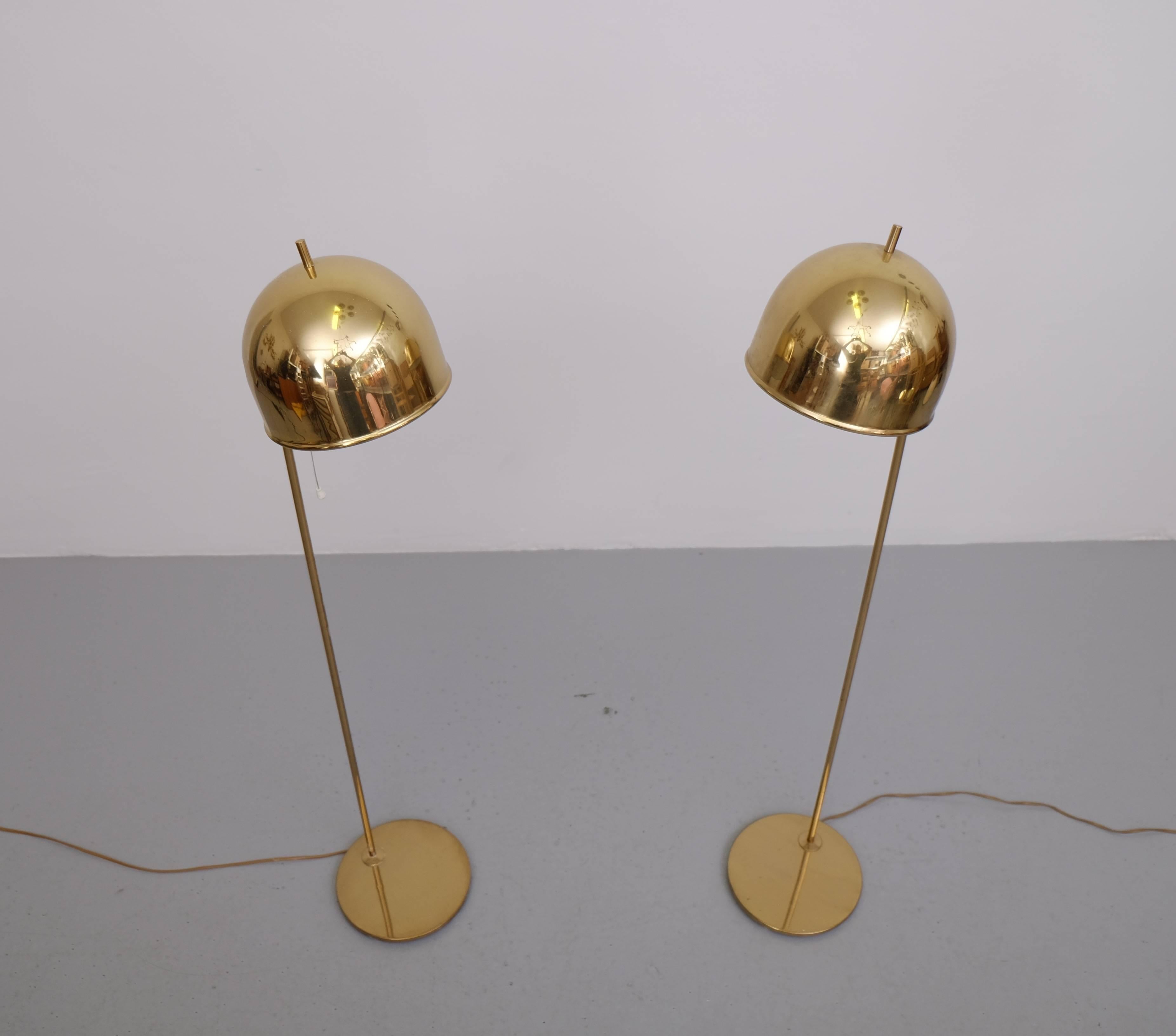 Scandinavian Modern Pair of Floor Lamps, Model G-075, Bergboms, Sweden, 1960s