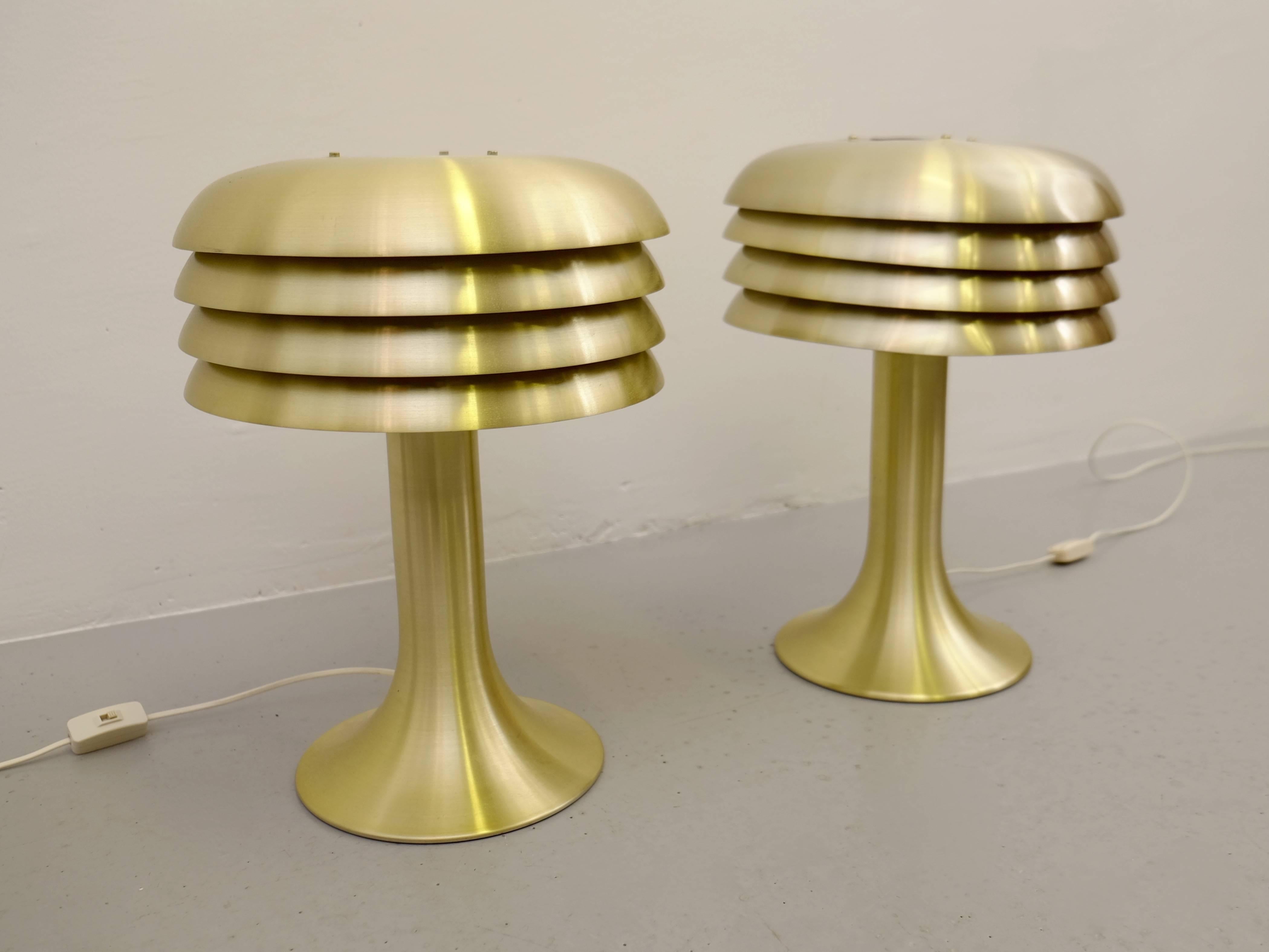 Pair of Hans-Agne Jakobsson Table Lamps BN-26, 1960s 1