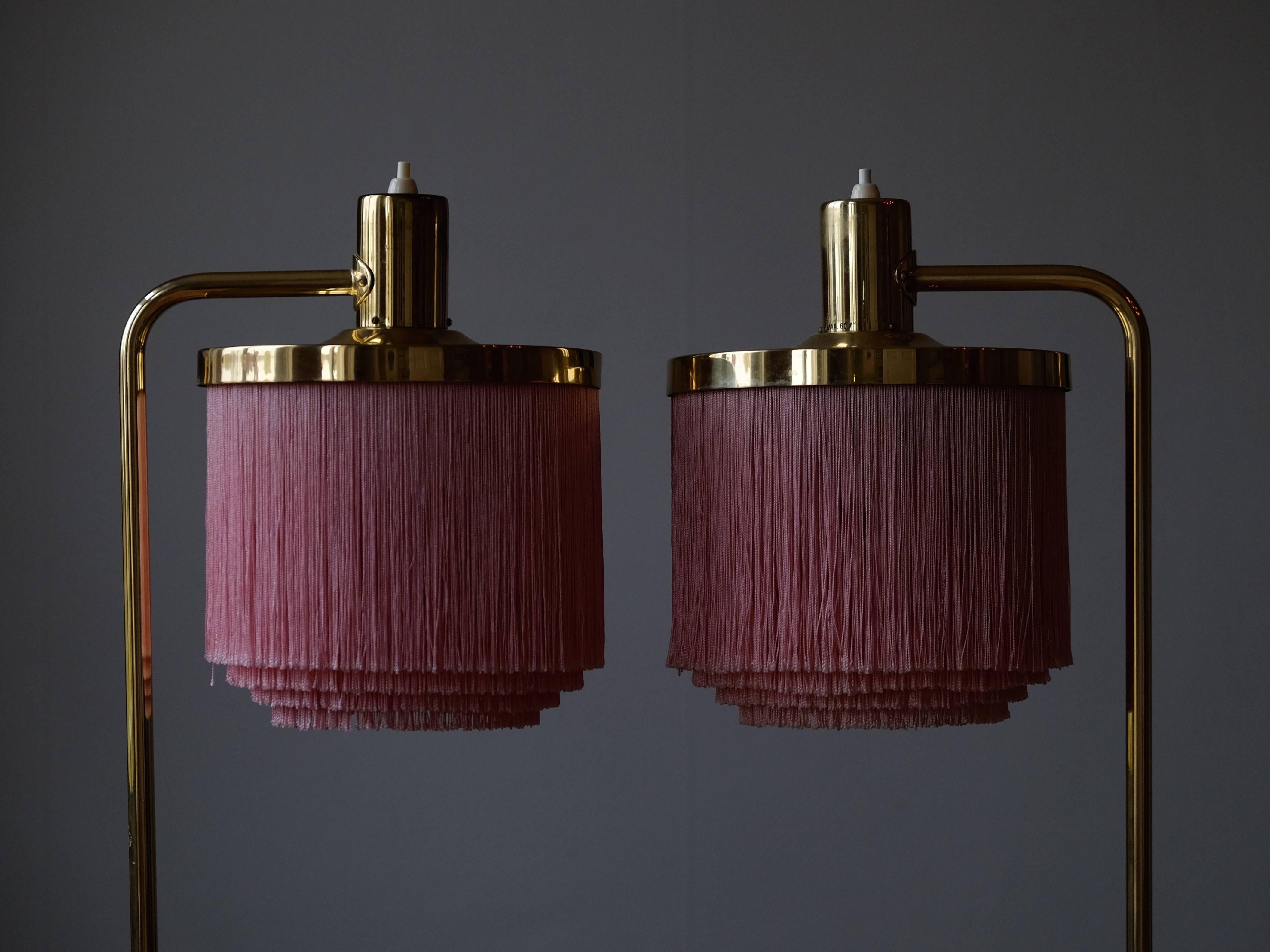 Hans-Agne Jakobsson Model B-140 Brass Table Lamps, 1960s 1