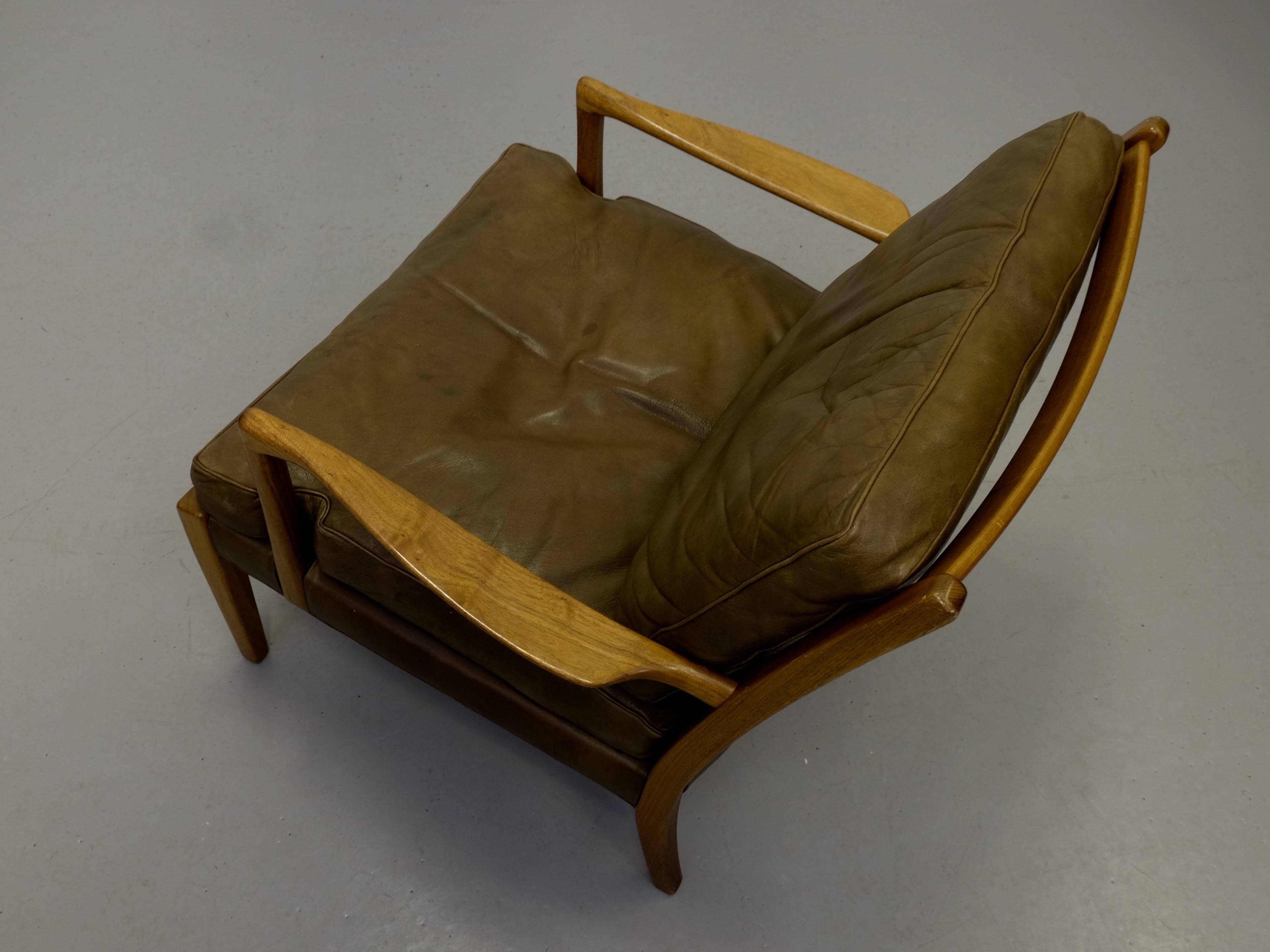 Scandinavian Modern Arne Norell Easy Chair Model 