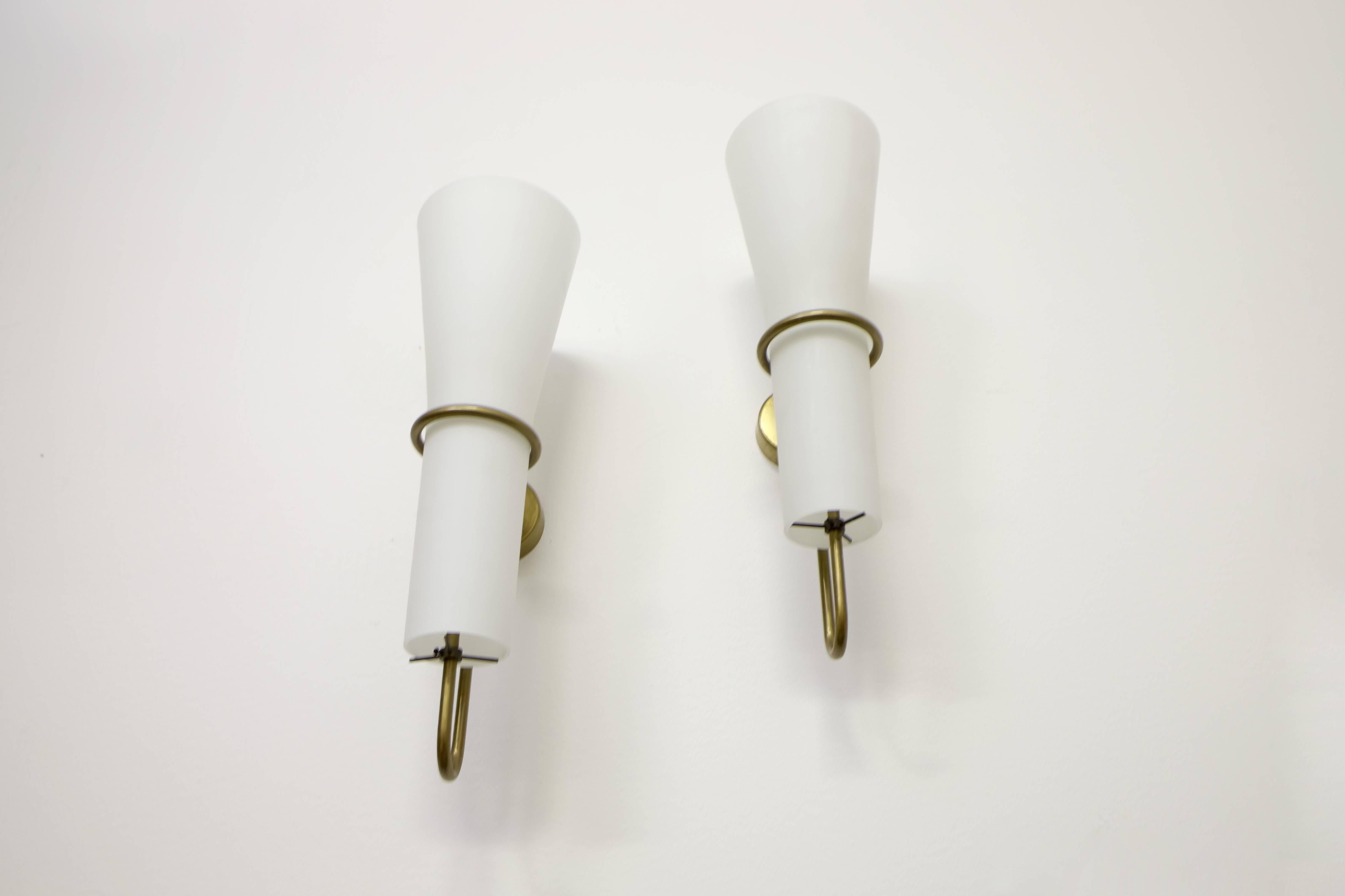 Swedish Set of Four Hans-Agne Jakobsson Wall Lights, 1950s