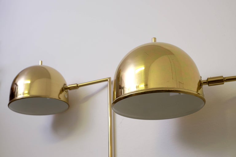 Pair of Brass Wall Lamps, Model G-075, Bergboms, Sweden, 1960s For Sale 1