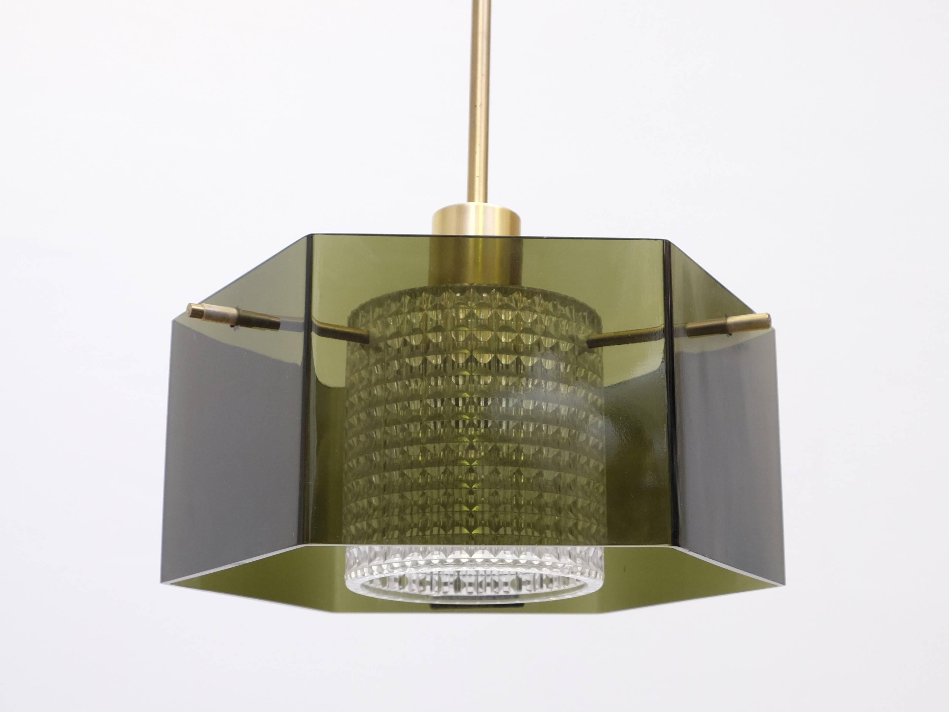 Glass Chandelier by Carl Fagerlund, 1960s In Excellent Condition In Stockholm, SE