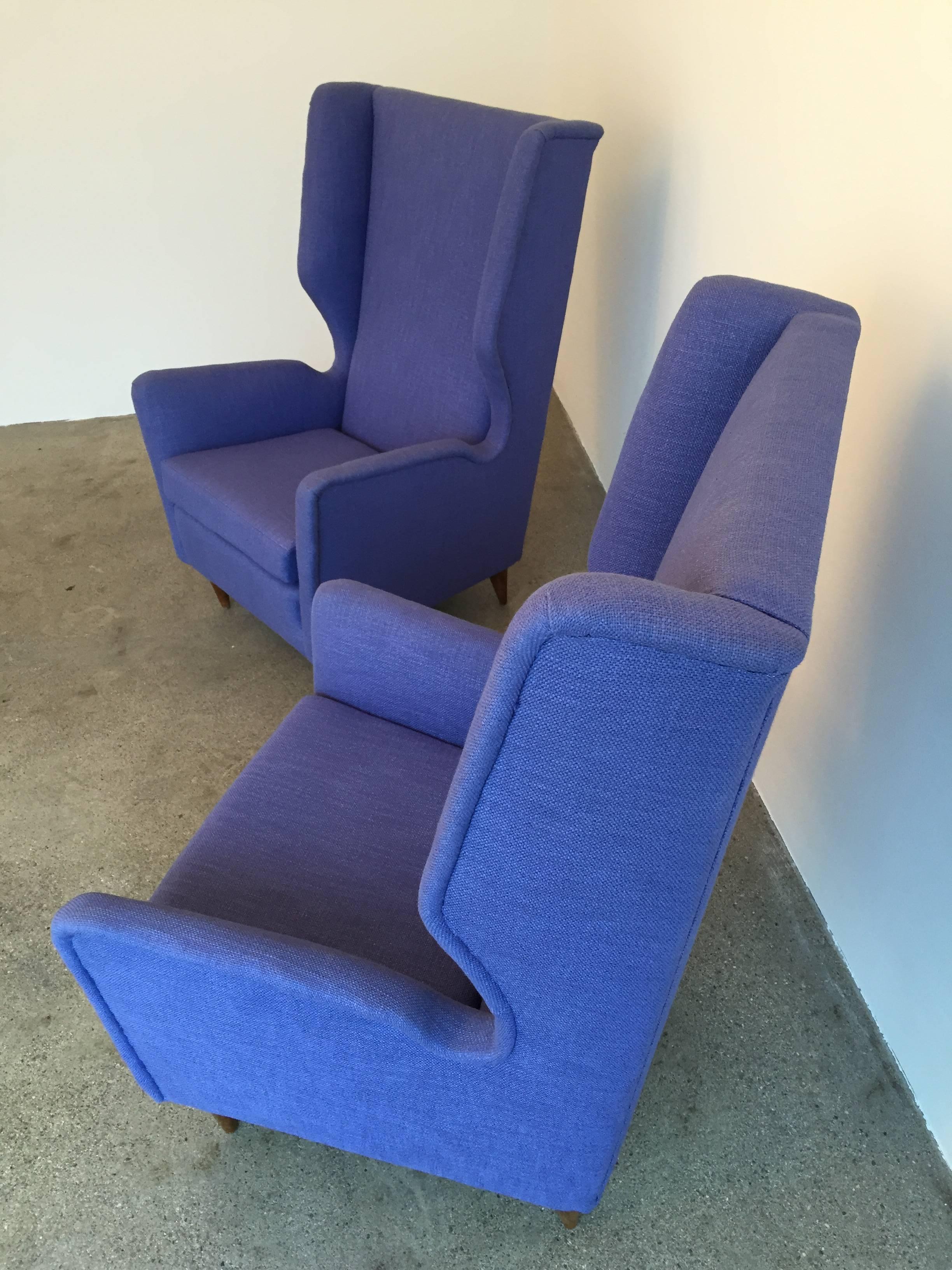 Swiss Gio Ponti Pair of Armchairs For Sale