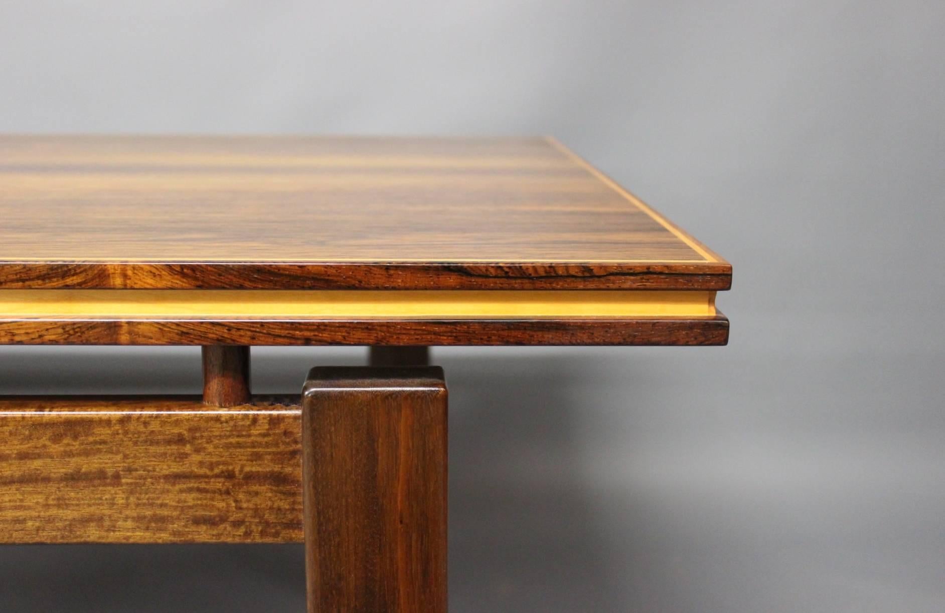 Rosewood Coffee Table of Danish Design from the 1960s In Good Condition For Sale In Lejre, DK