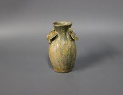 Small Ceramic Vase in Brown Colors by Arne Bang, 1960s