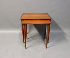 Set Of Nesting Tables Made In Teak By Furniture Intarsia From 1960s