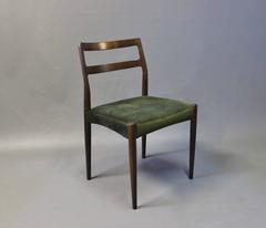 Set of six Dining Chairs in Polished Oak, Model Anne by Johannes Andersen