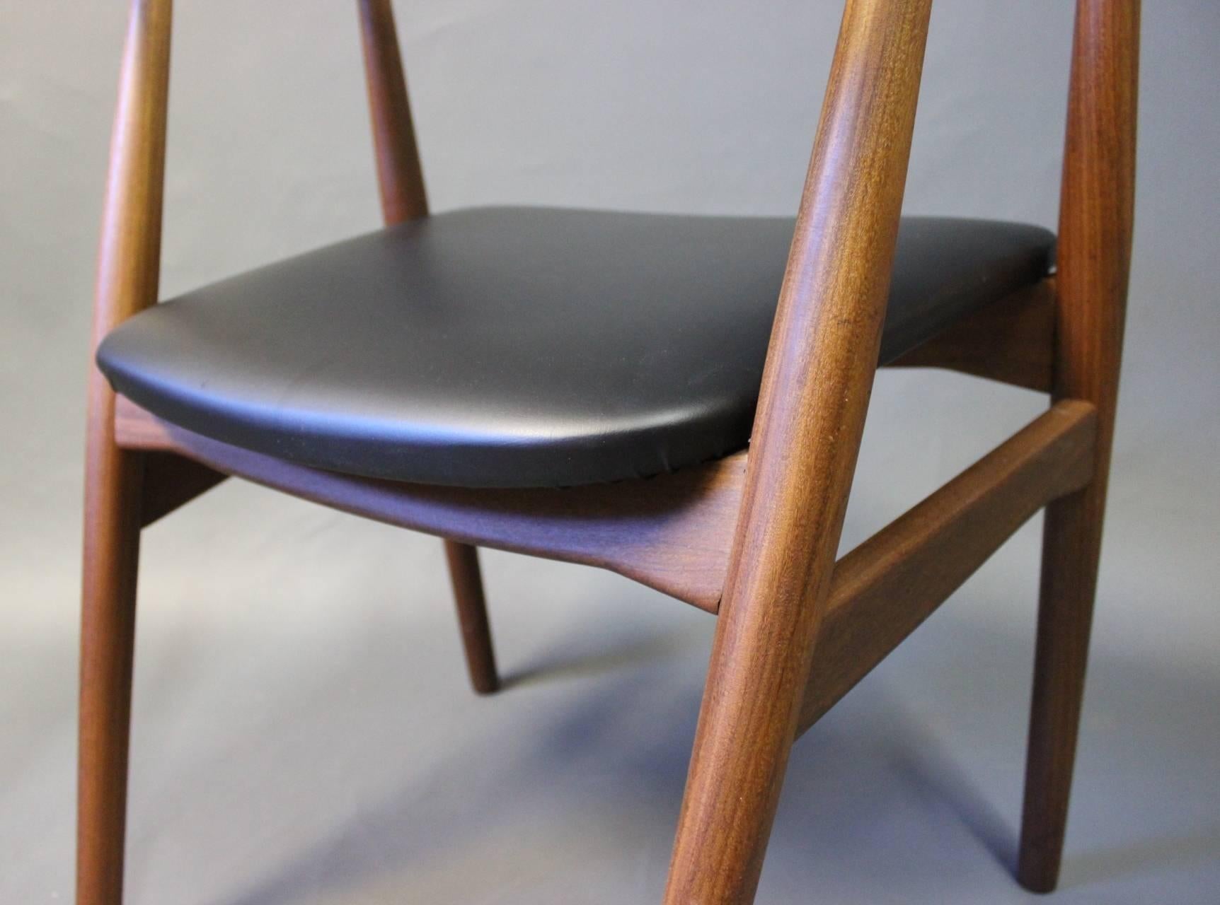 Armchair in Teak and Artificial Leather of Danish Design, 1960s 2