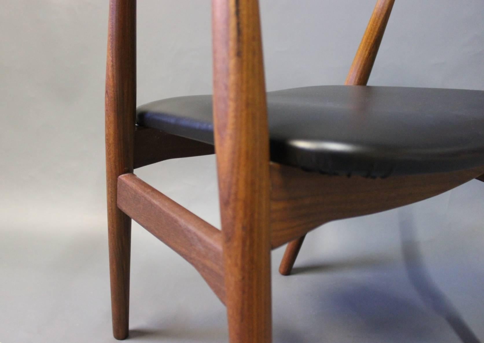 Armchair in Teak and Artificial Leather of Danish Design, 1960s 3