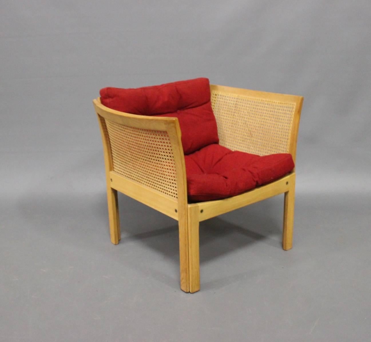 Danish Pair of Easy Chairs in Oak Designed by Rud Thygesen and Johnny Sørensen, 1960s